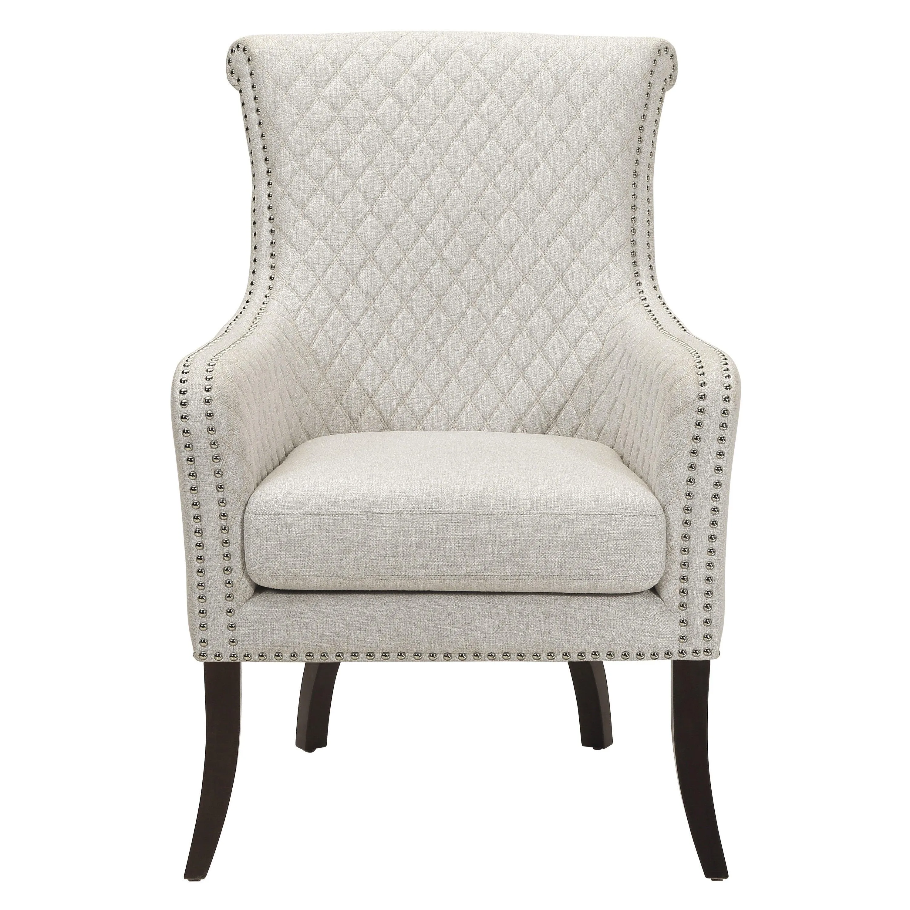 Avalon Beige Quilted Accent Chair - Image 3