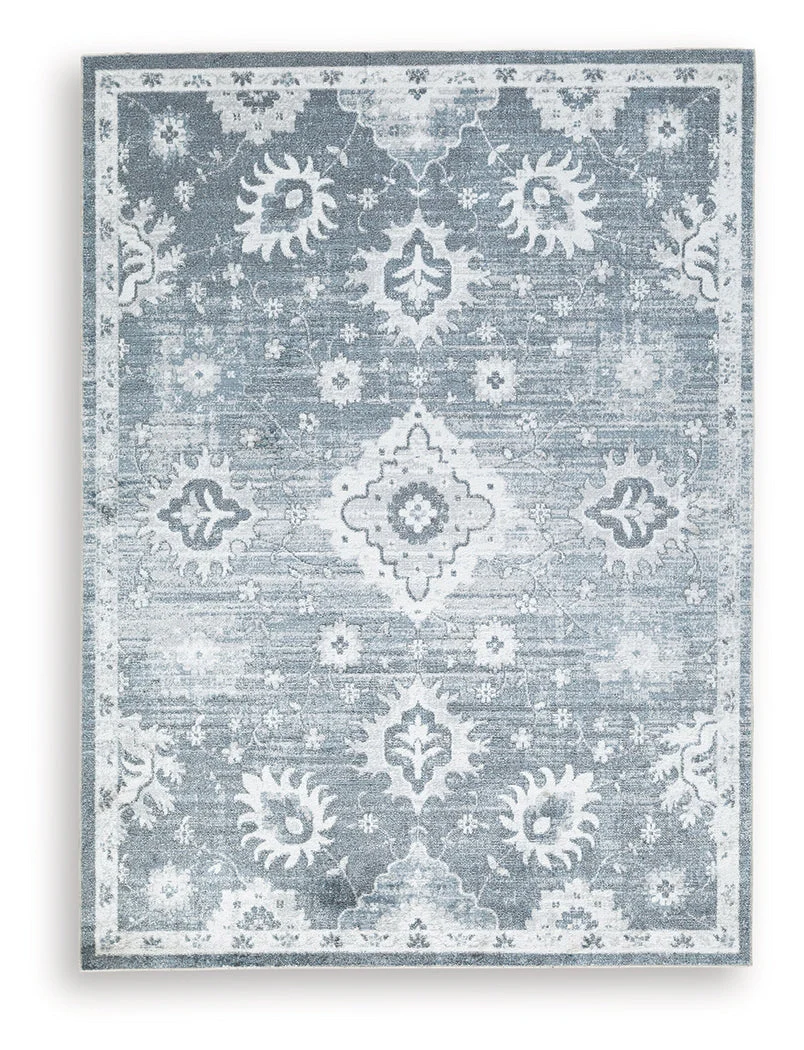 Avanworths Blue/Gray/Ivory Washable Large Rug - Image 2