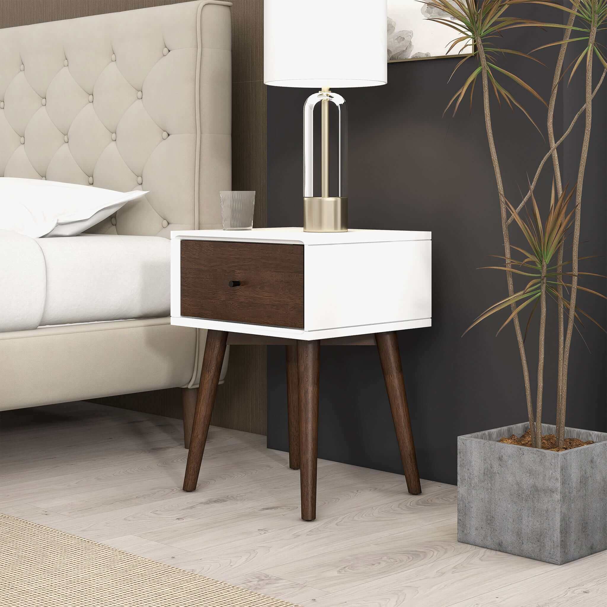 Avery Solid Wood Night Stand 1 Drawer - Image 3