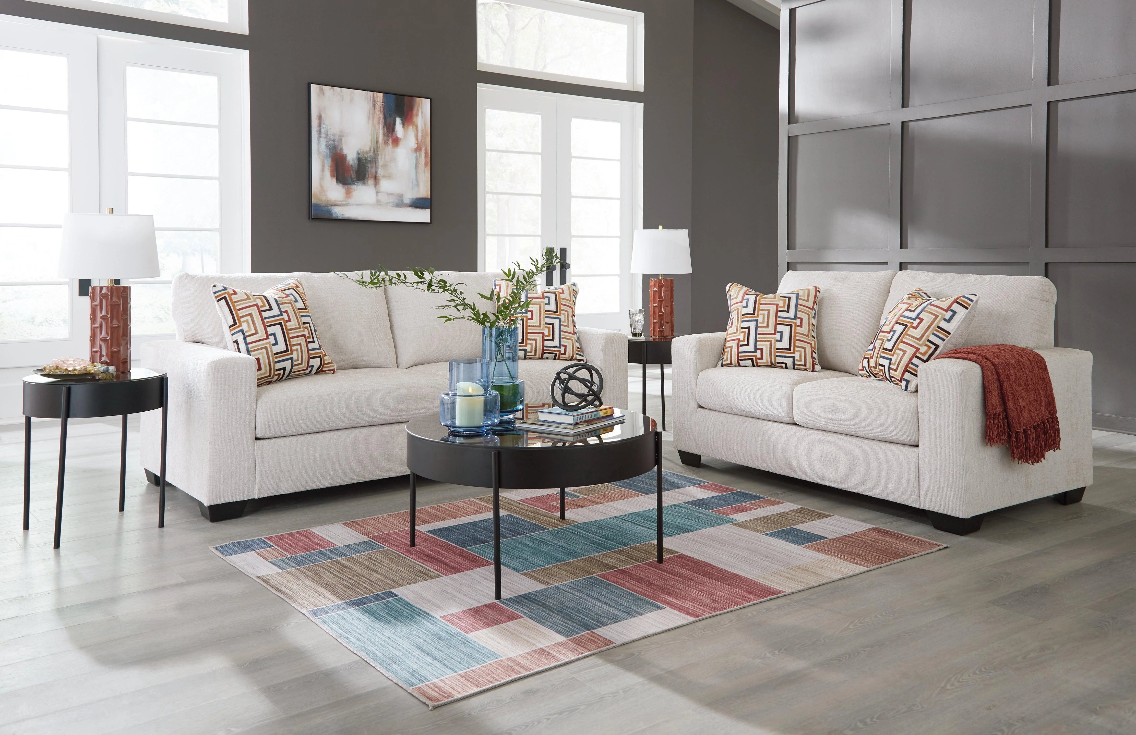 Aviemore Stone Sofa and Loveseat - Image 6