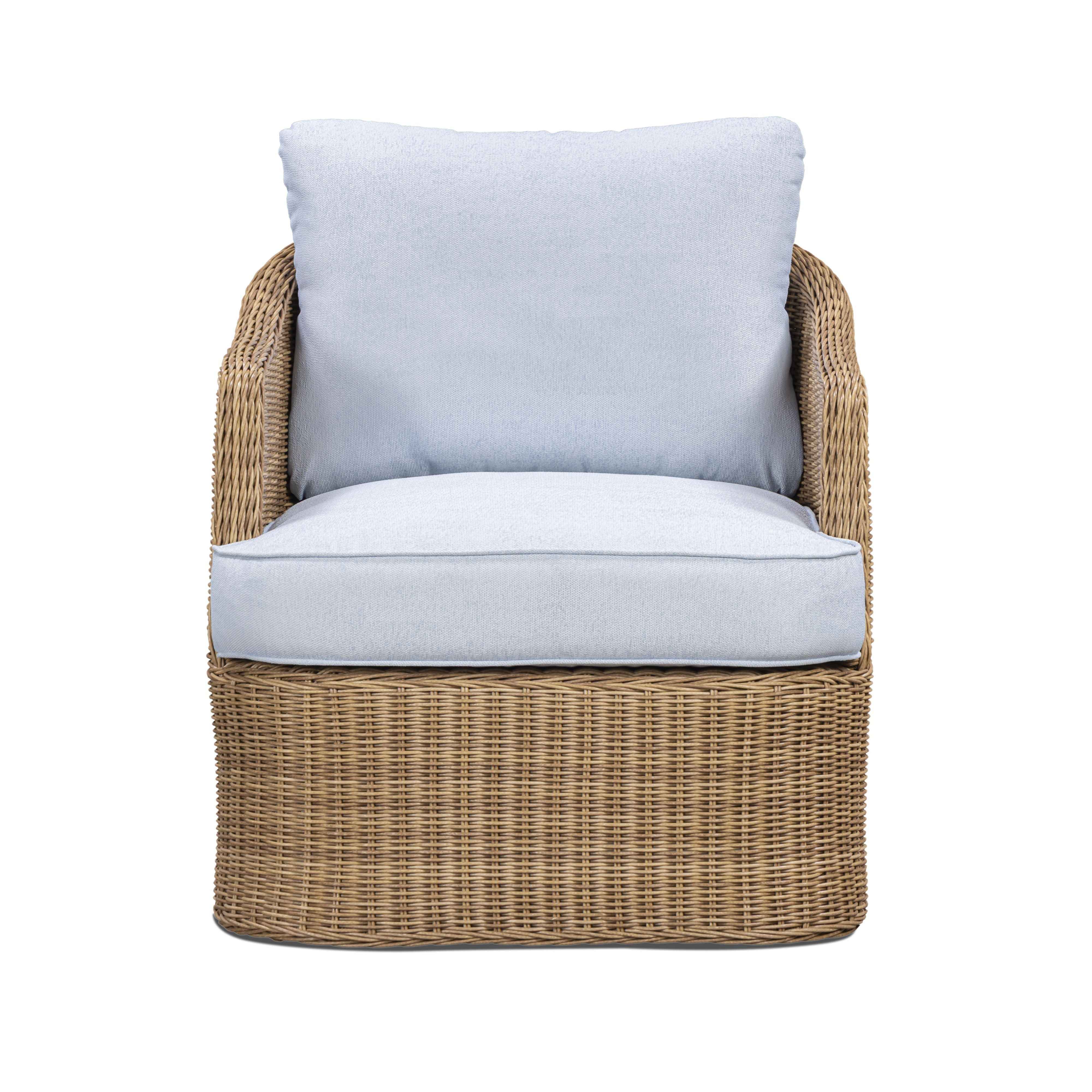 Axel Blue Boucle Outdoor Accent Chair - Image 2