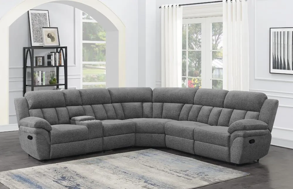Bahrain Charcoal 6-piece Modular Reclining Sectional Sofa - Image 13