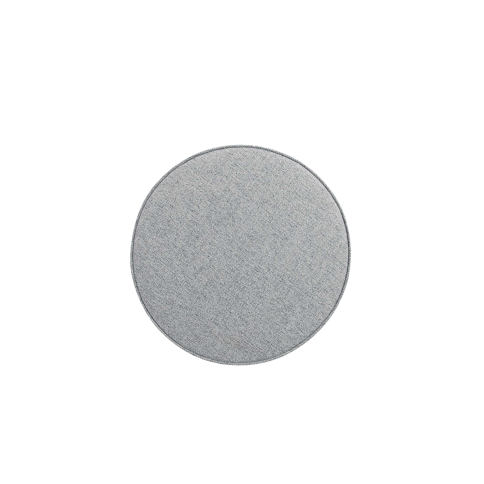 Bailey Ottoman in Grey with Gold Feet - Image 7