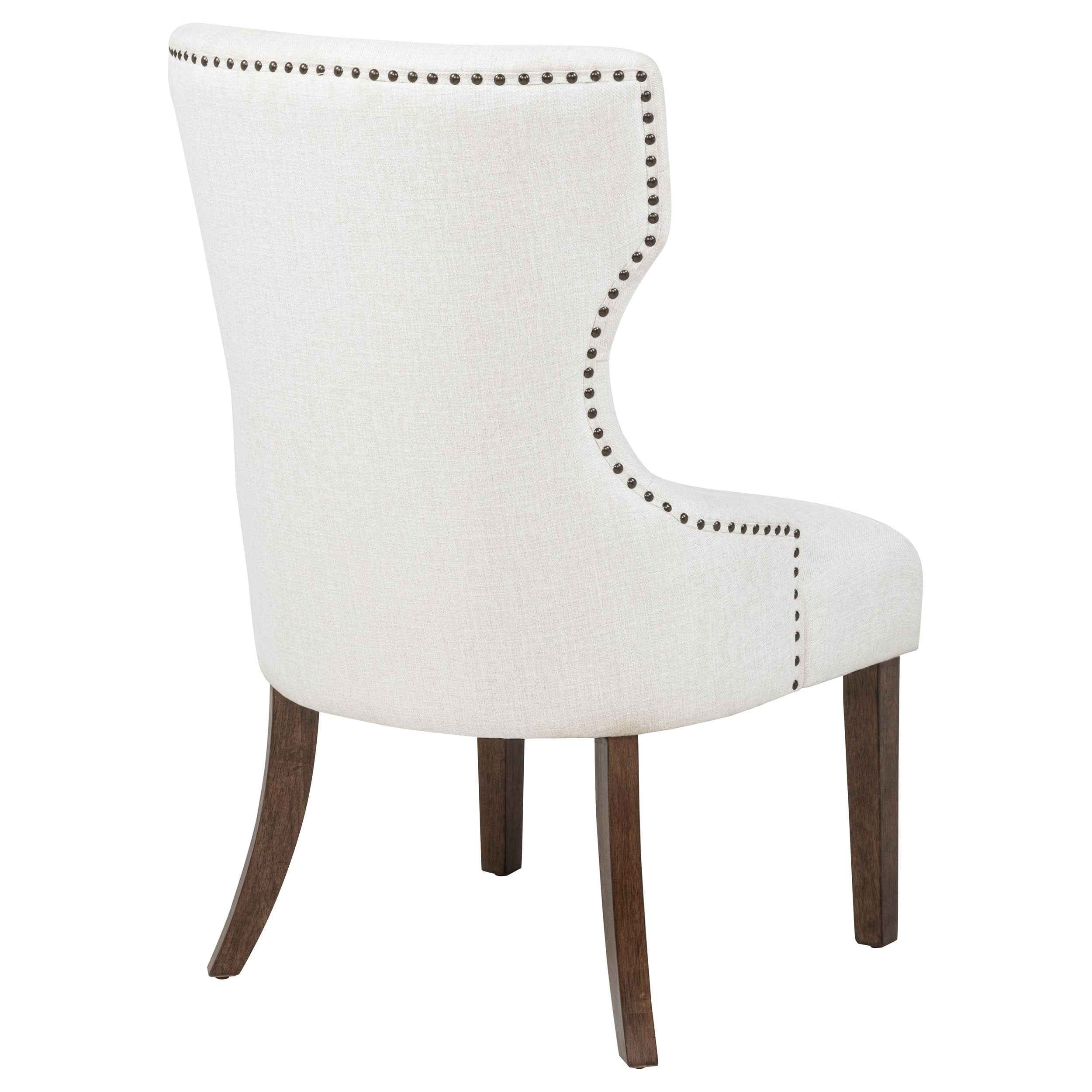 Baney Cream/Dark Oak Fabric Upholstered Dining Side Chair - Image 8