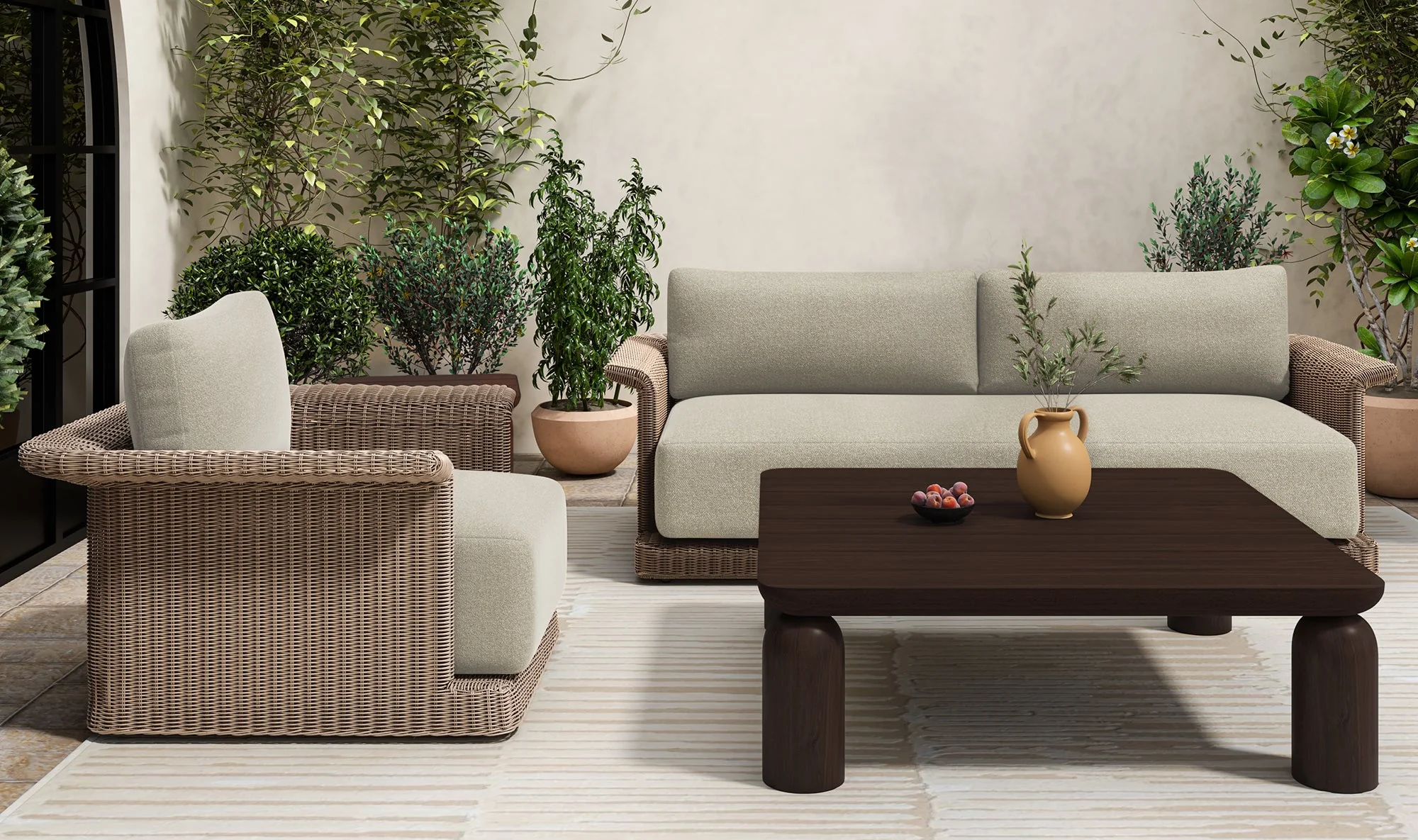 Barclay Outdoor Side Table Brown - Image 5