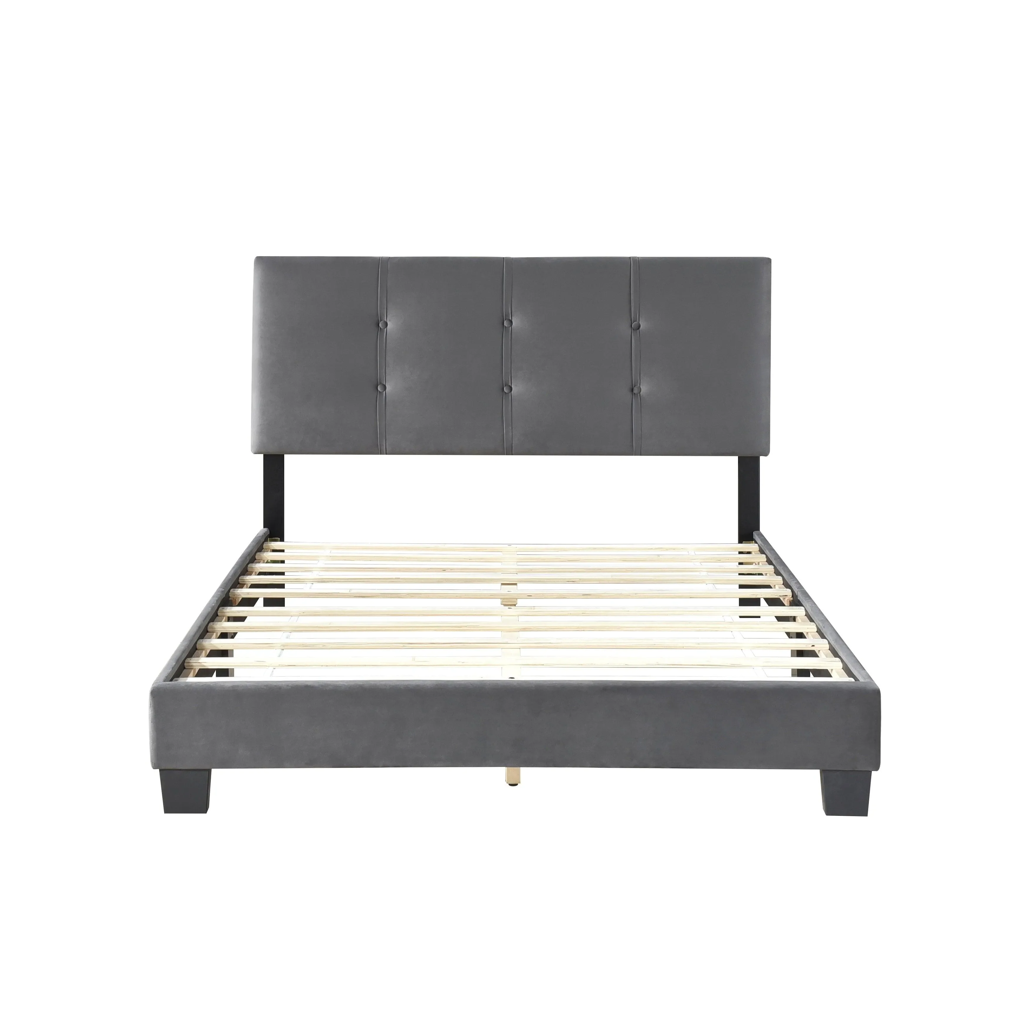 Bari Dark Gray Full Platform Bed - Image 4