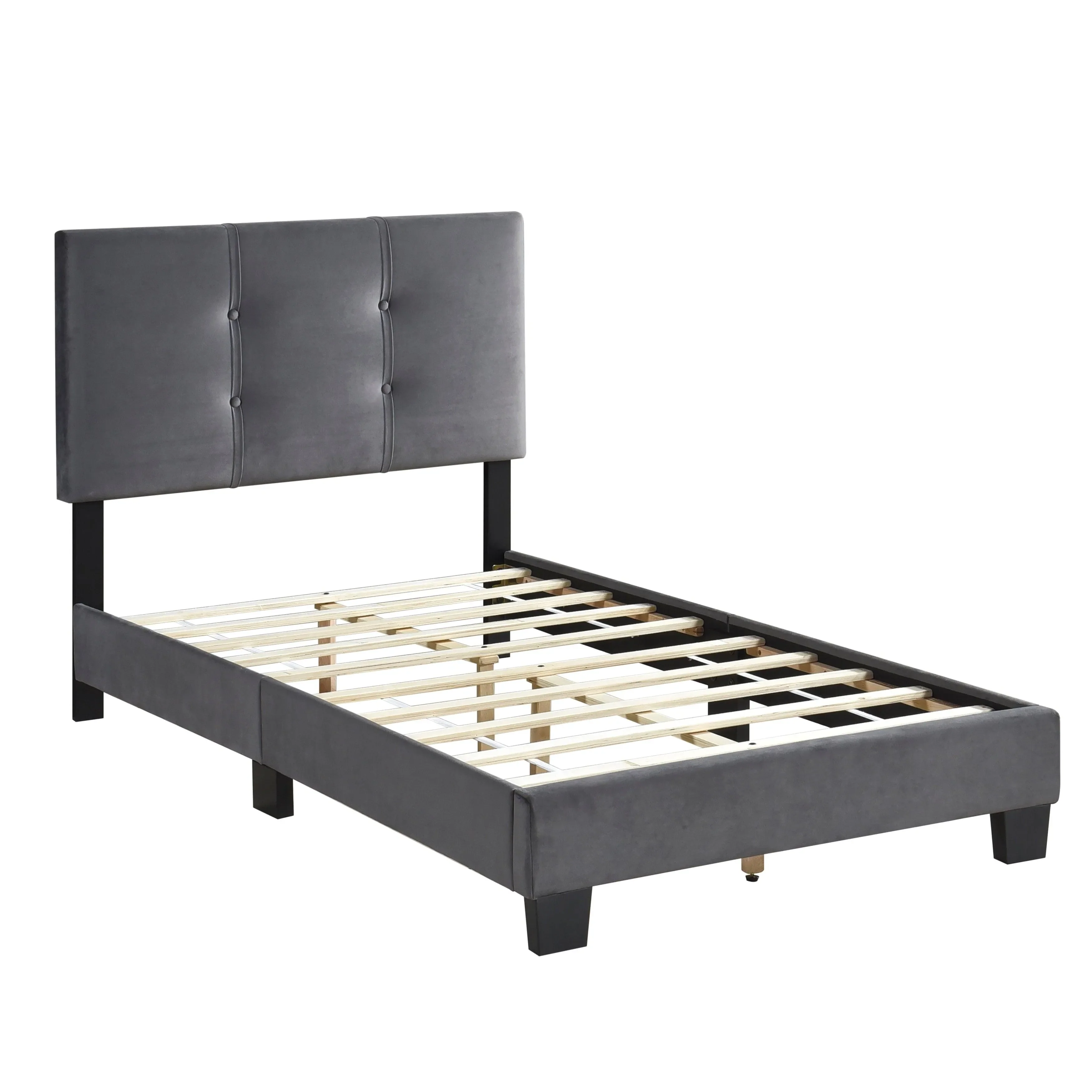 Bari Dark Gray Twin Platform Bed - Image 6