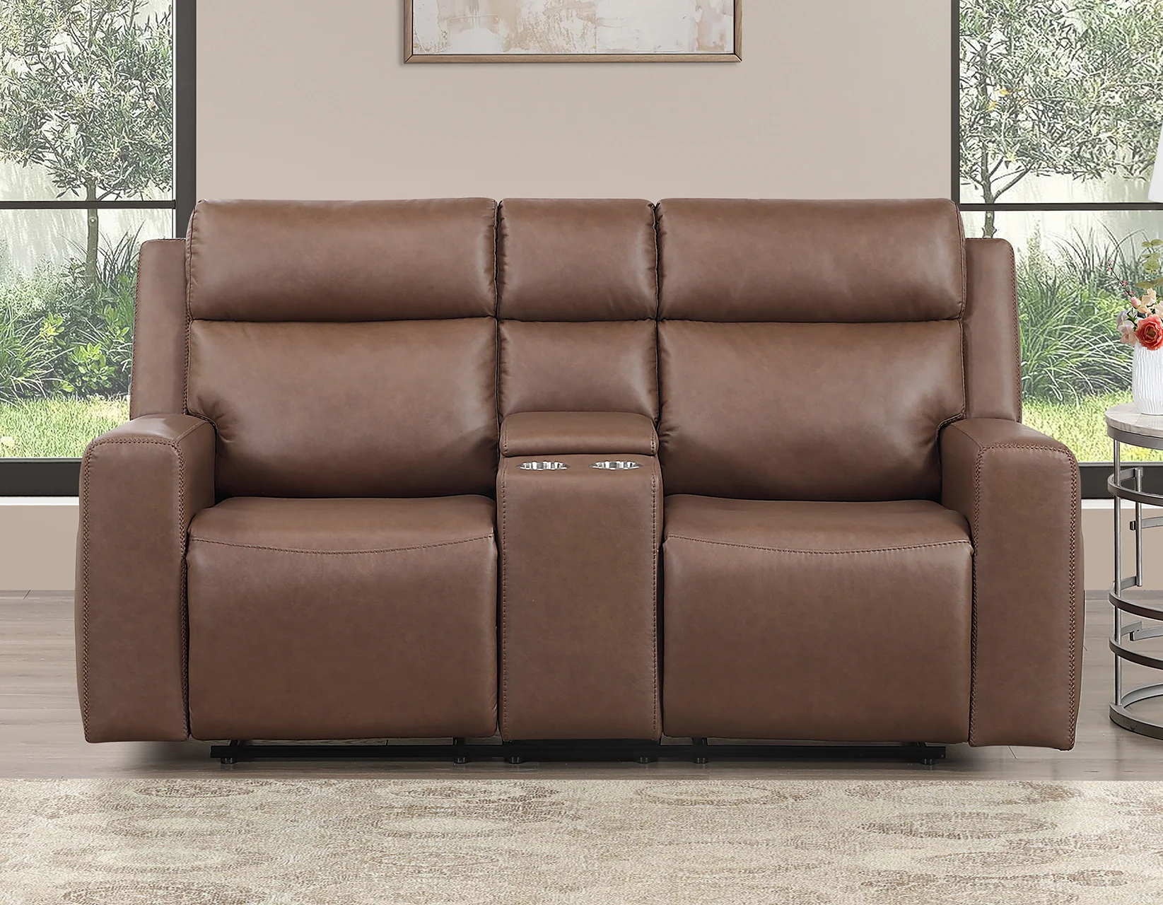Barron Brown 3-Piece Manual Reclining Living Room Set - Image 11
