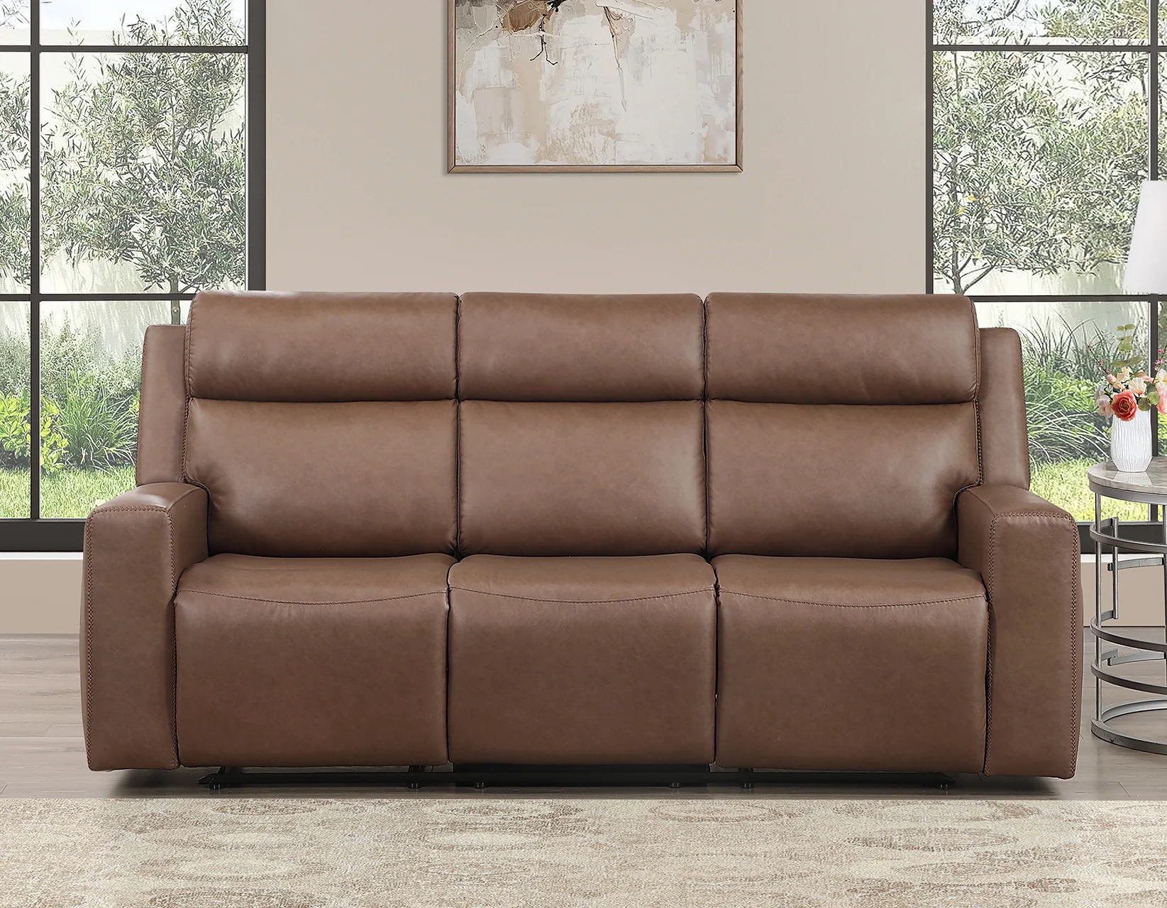 Barron Brown 3-Piece Manual Reclining Living Room Set - Image 8