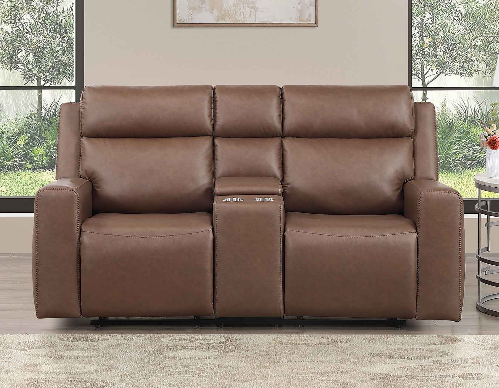Barron Brown Manual Reclining Loveseat