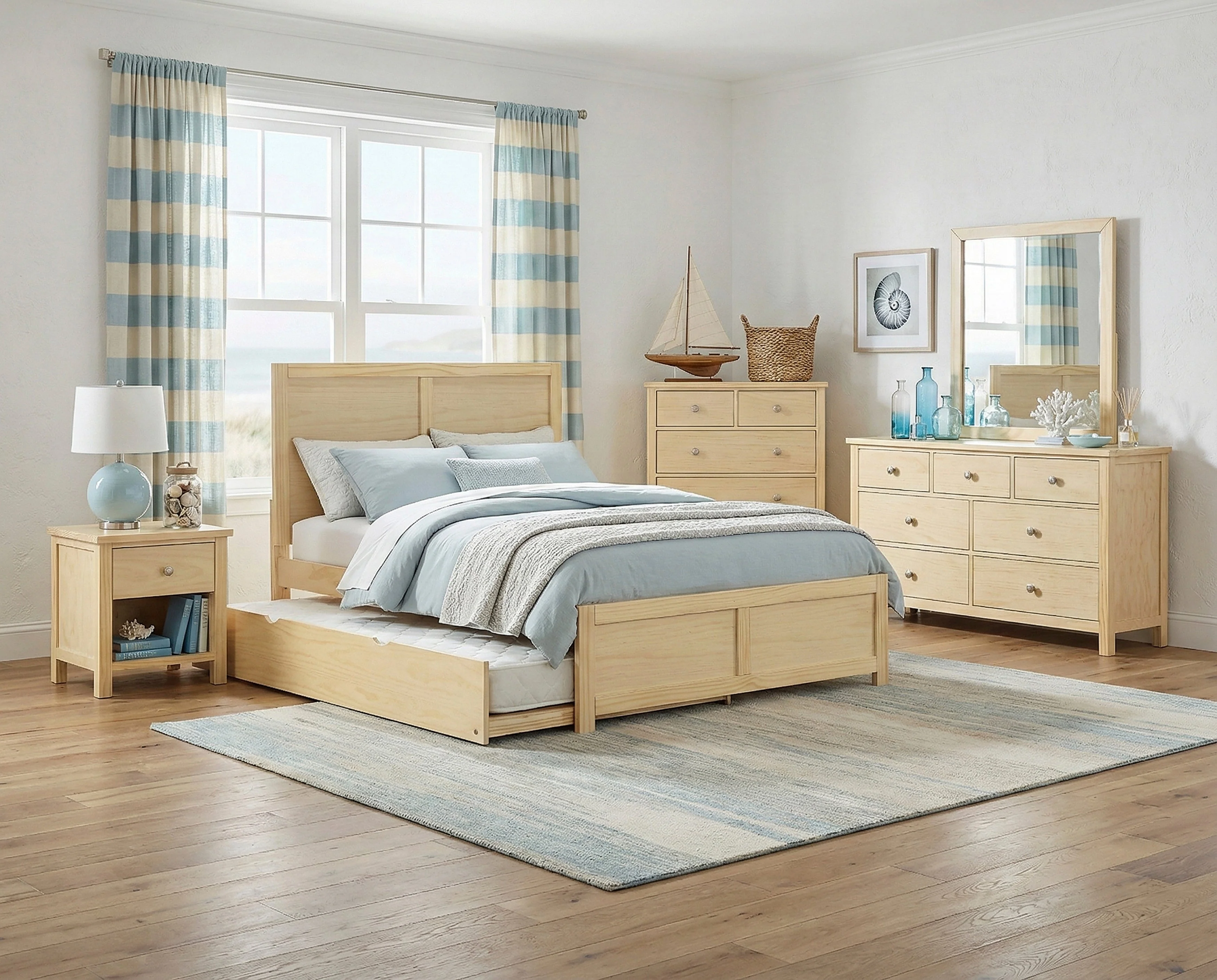 Bartly Natural Pine Full Platform Bed - Image 38