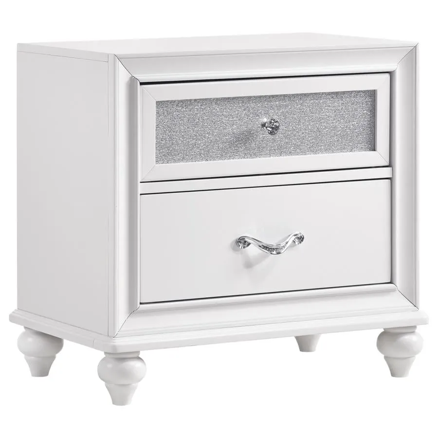 Barzini White 4-Piece Queen Panel Bedroom Set - Image 6
