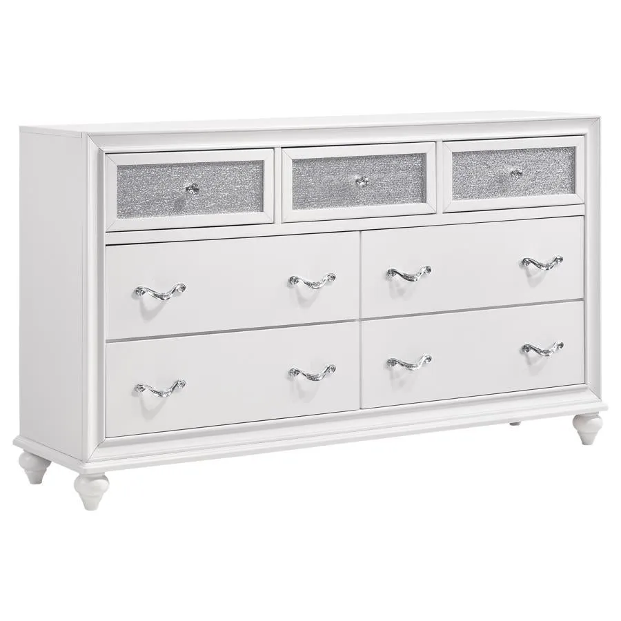 Barzini White 4-Piece Queen Panel Bedroom Set - Image 8