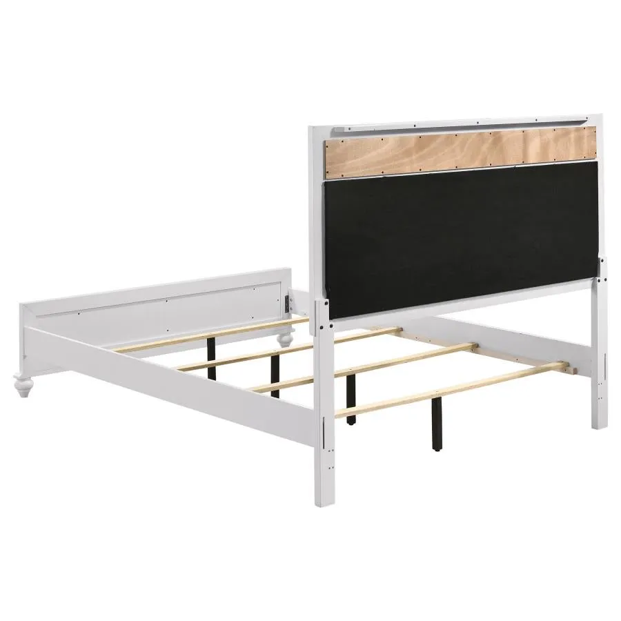 Barzini White 5-Piece Queen Panel Bedroom Set - Image 4