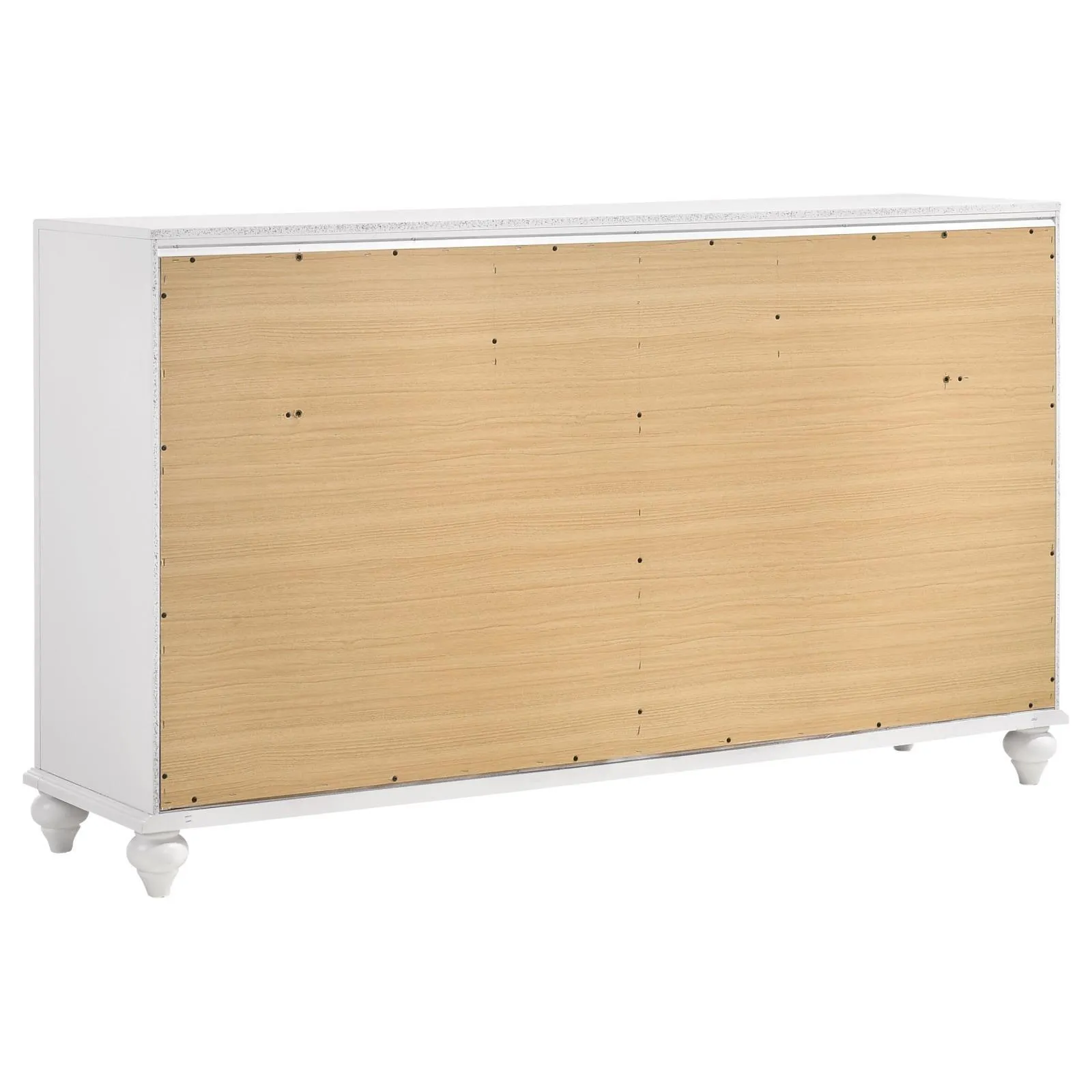 Barzini White 7-Drawer Dresser - Image 5