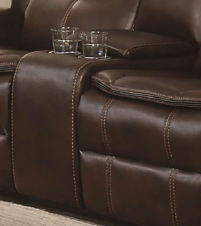 Bastrop Brown Reclining Loveseat - Image 2