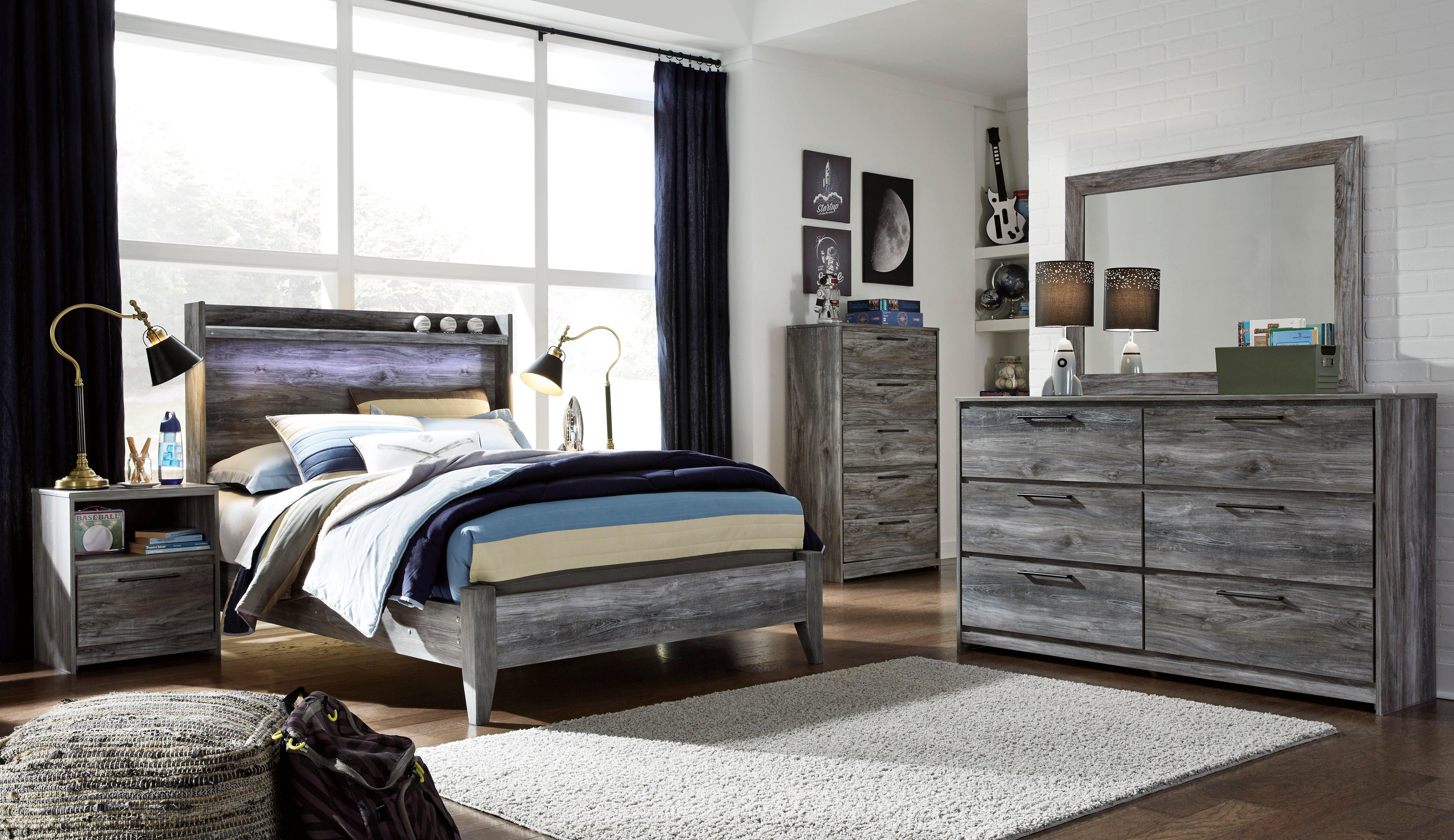 Baystorm Gray LED Panel Youth Bedroom Set - Image 2