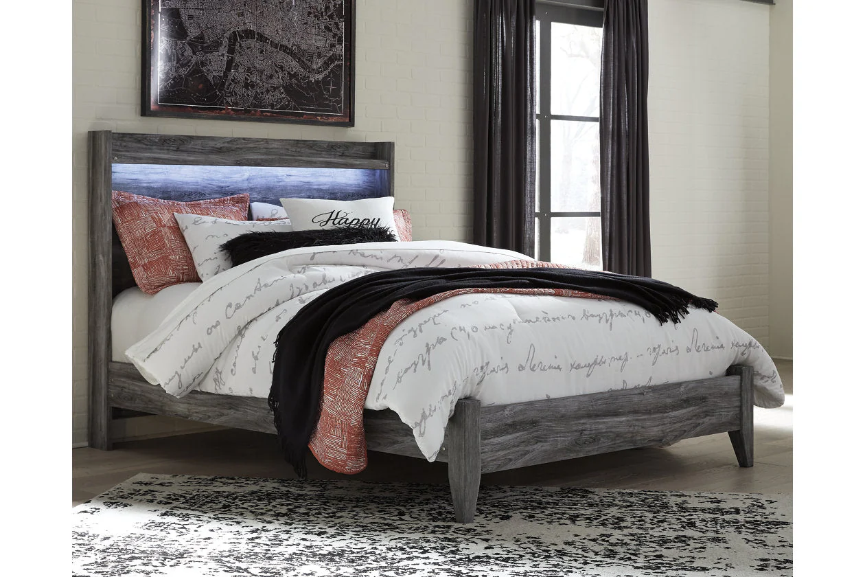 Baystorm Gray Queen LED Panel Bed - Image 2
