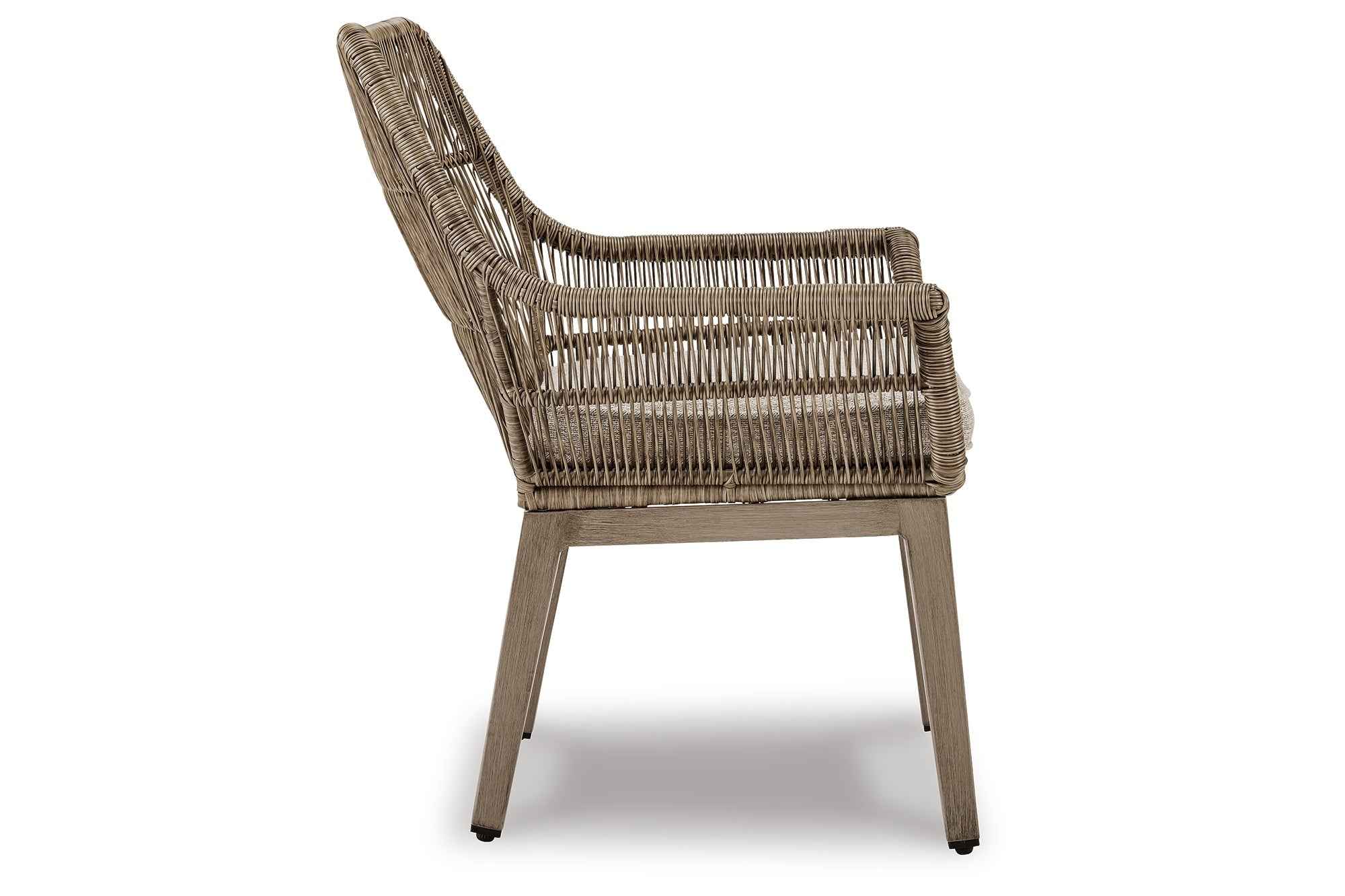 Beach Front Beige Arm Chair with Cushion - Image 9