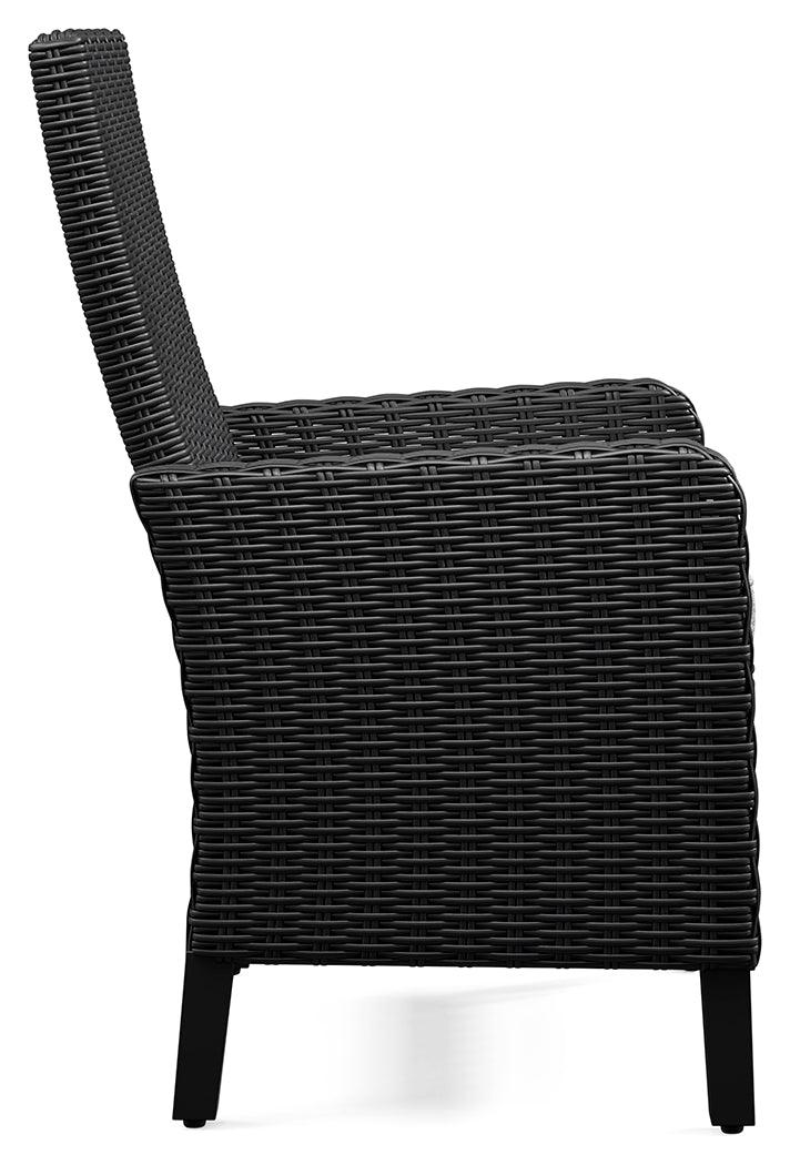 Beachcroft Black/Light Gray Outdoor Arm Chair with Cushion - Image 8