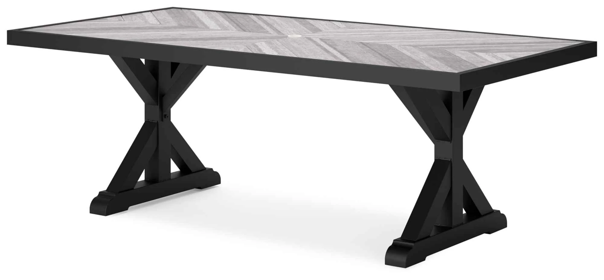 Beachcroft Black/Light Gray Outdoor Dining Table and 4 Chairs - Image 12