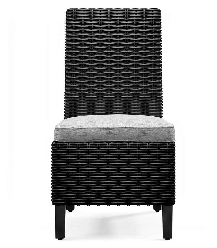 Beachcroft Black/Light Gray Outdoor Side Chair with Cushion - Image 5