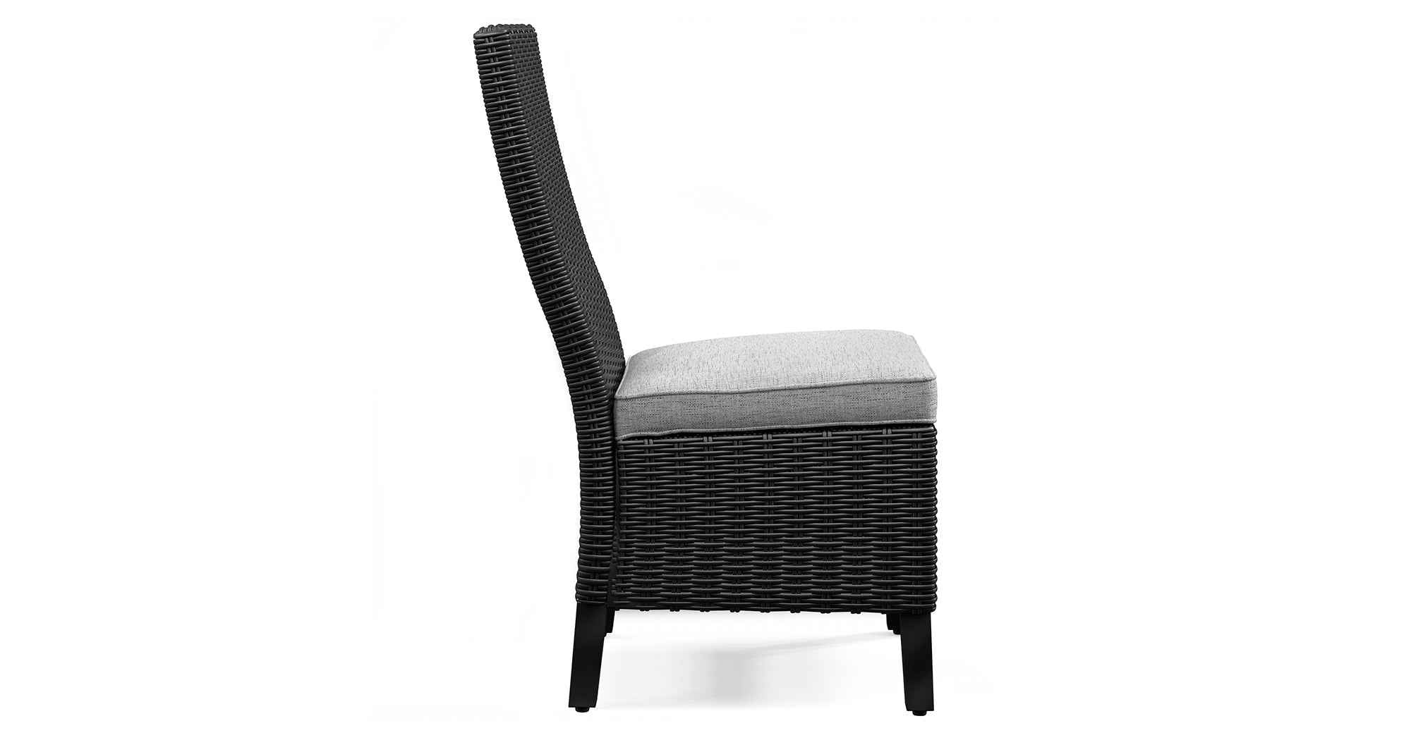 Beachcroft Black/Light Gray Outdoor Dining Table and 6 Chairs - Image 4