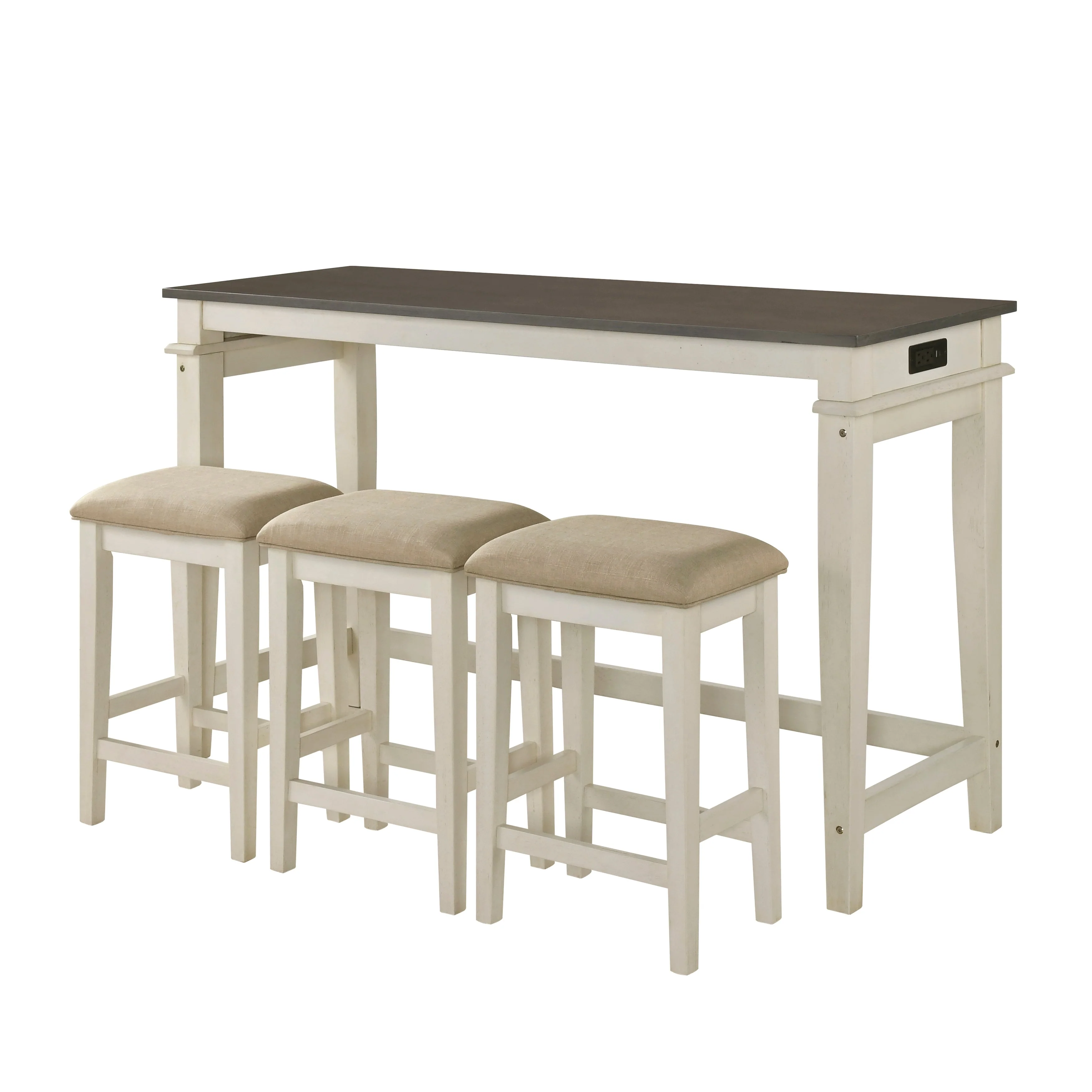 Beacon Walnut & Buttermilk 4-Piece Pack Counter Height Set - Image 2