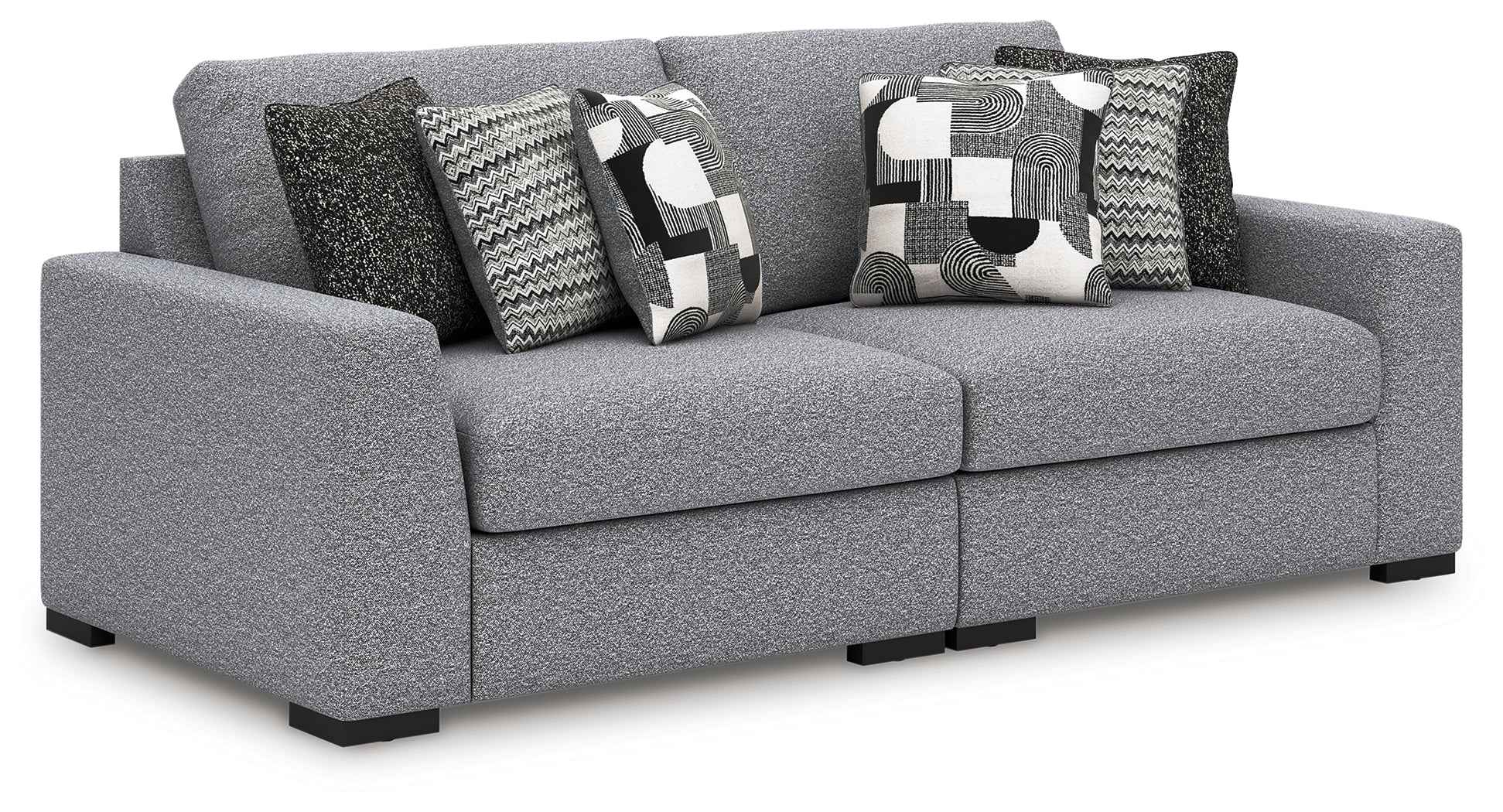 Bealton Salt and Pepper 2-Piece Sectional Loveseat - Image 2