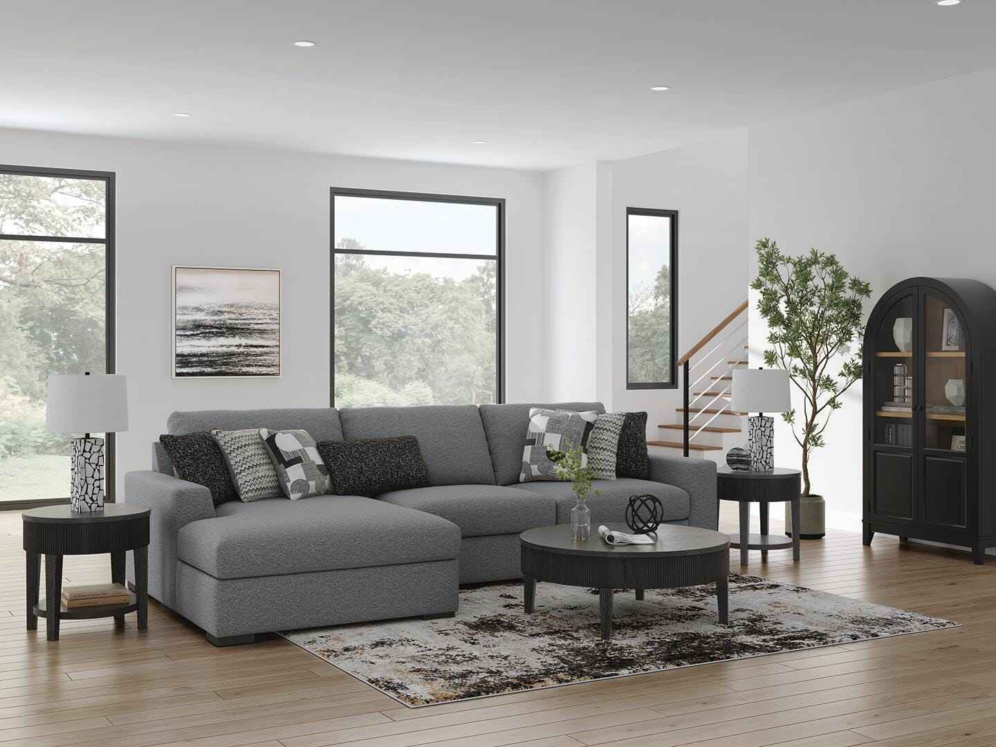 Bealton Salt and Pepper 3-Piece Sectional with LAF Chaise - Image 4