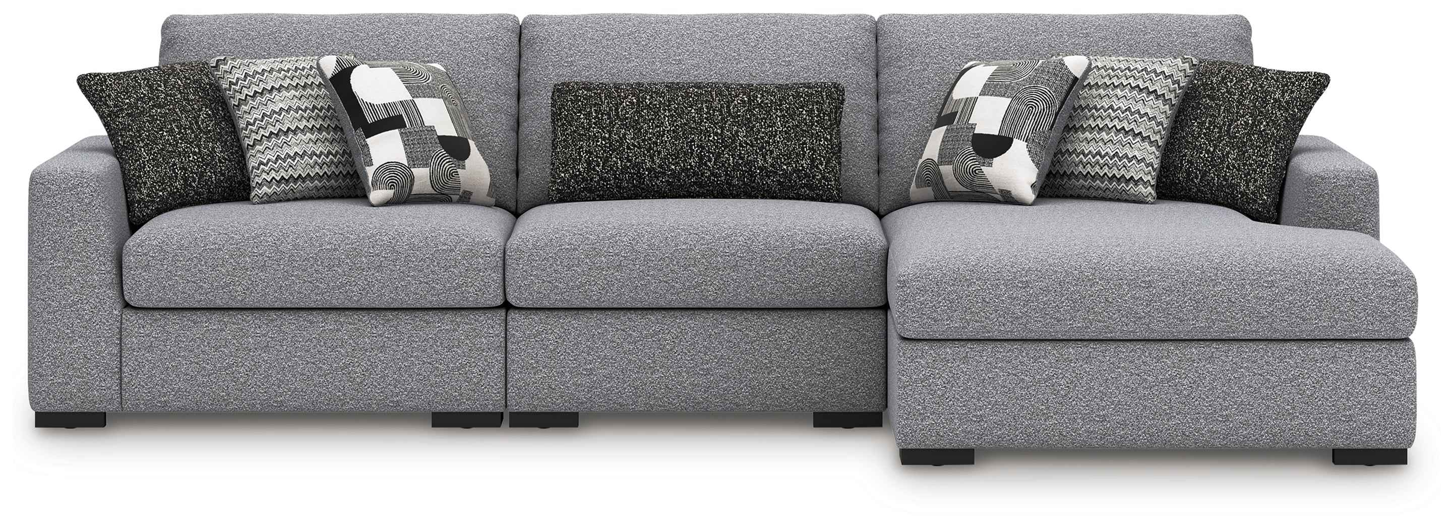 Bealton Salt and Pepper 3-Piece Sectional with RAF Chaise