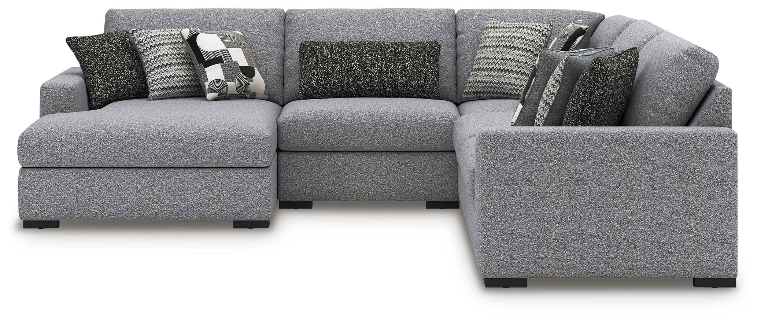 Bealton Salt and Pepper 5-Piece Sectional with LAF Chaise