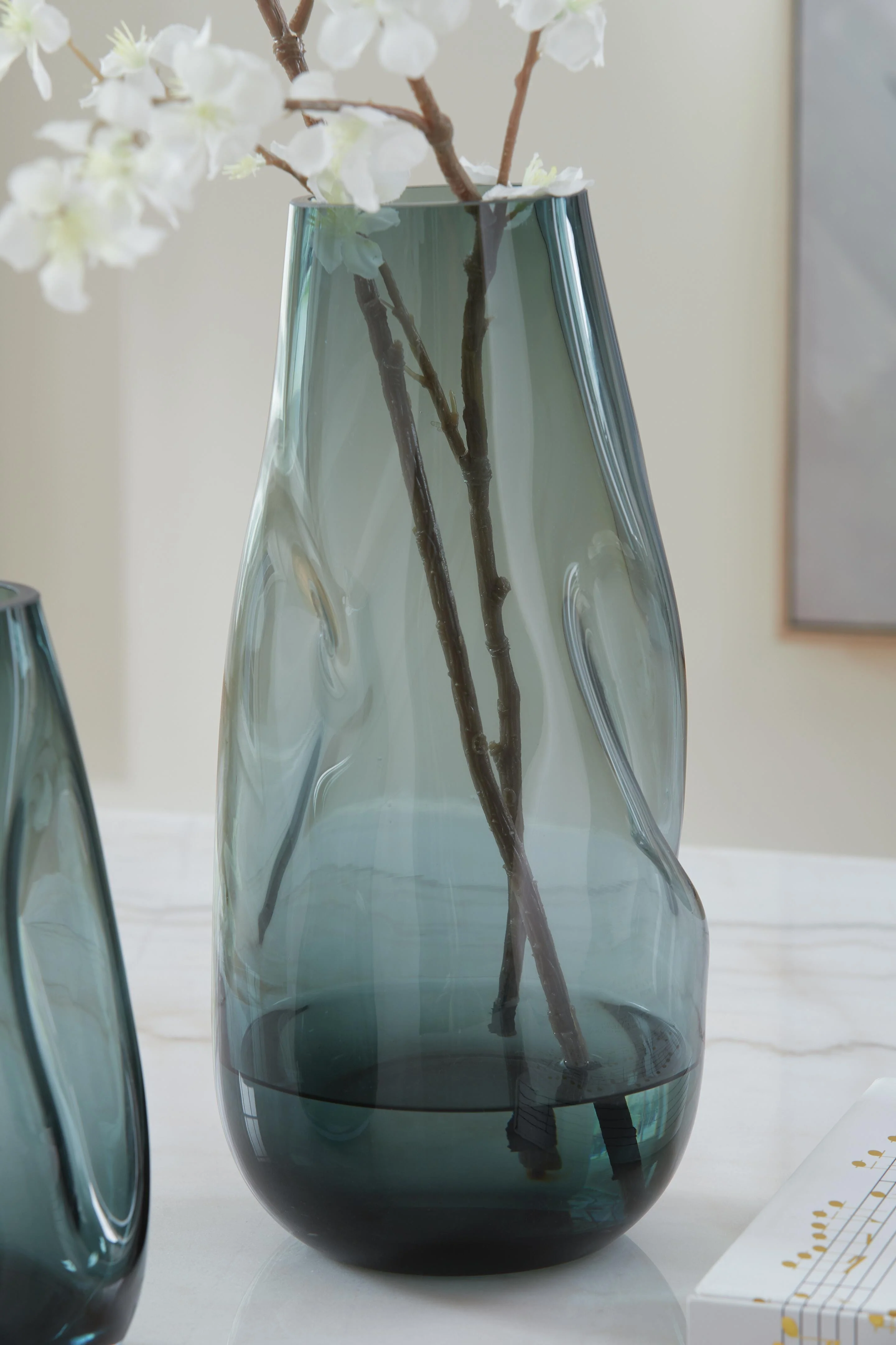 Beamund Teal Blue Vase - Image 3