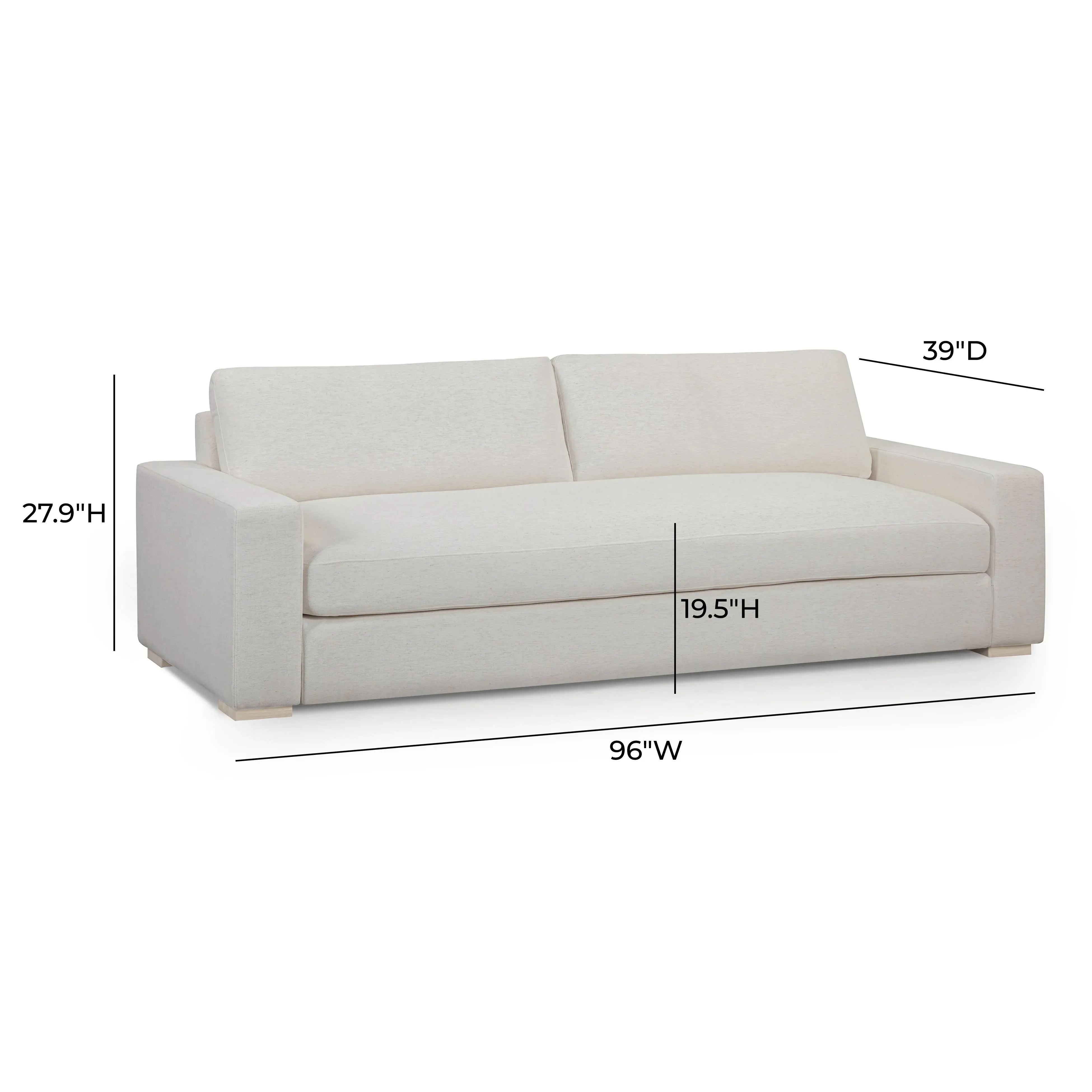 Beckham 96" Upcycled Chenille Sofa - Image 5