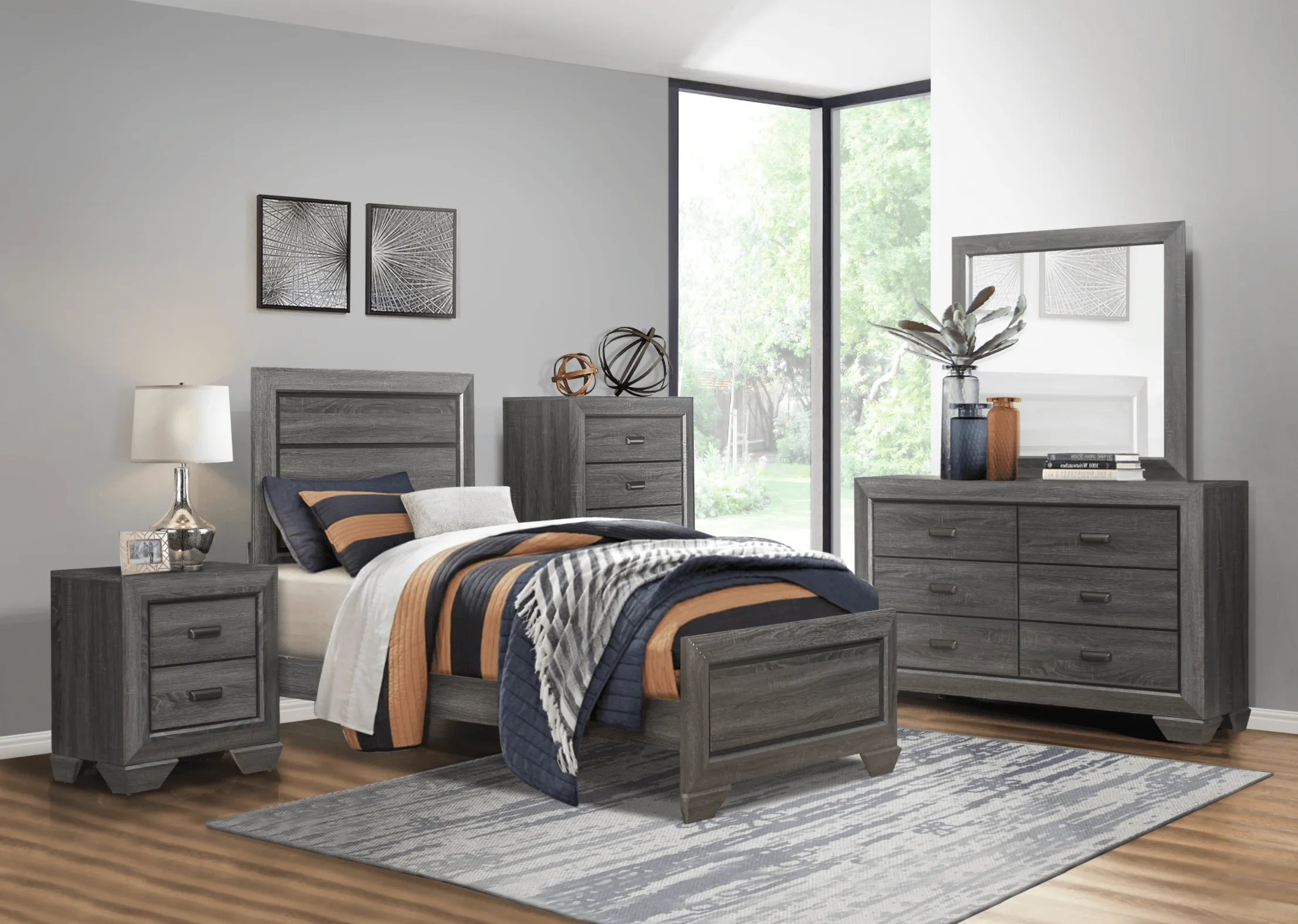 Beechnut Gray Twin Panel Bed - Image 3