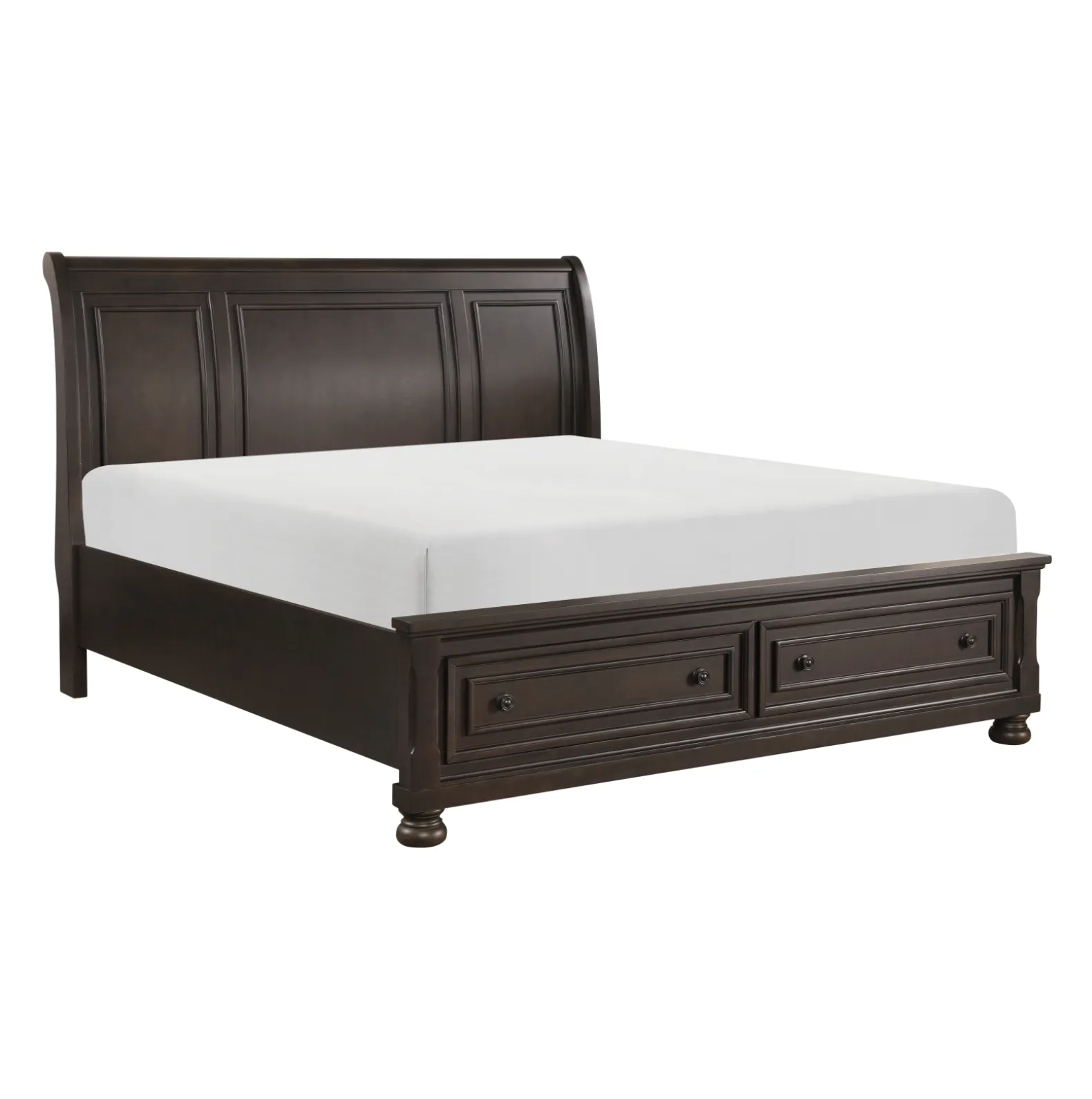 Begonia Grayish Brown Sleigh Storage Platform Bedroom Set - Image 2