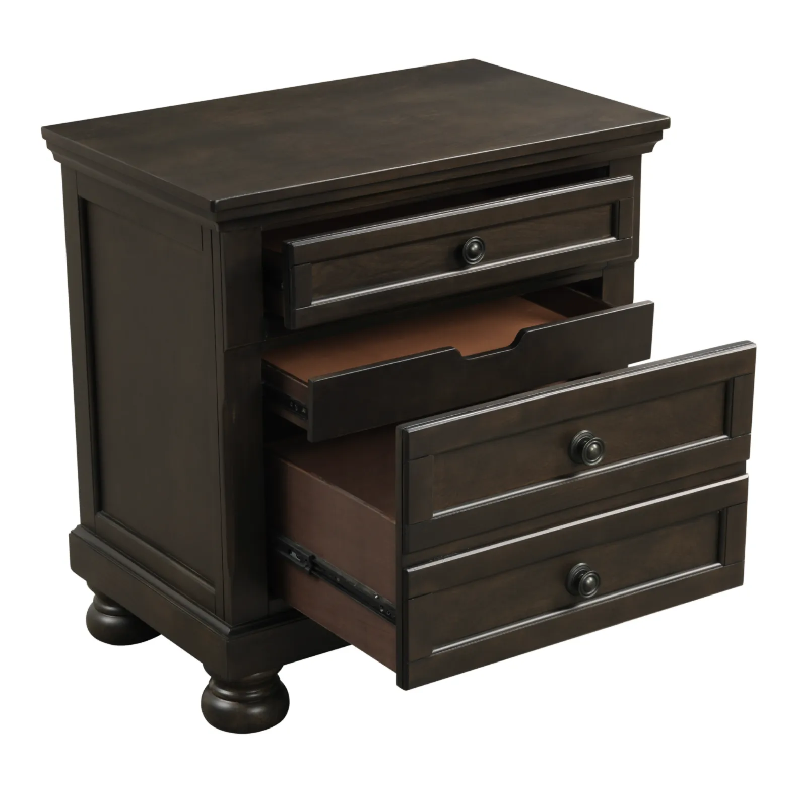 Begonia Grayish Brown Sleigh Storage Platform Bedroom Set - Image 7