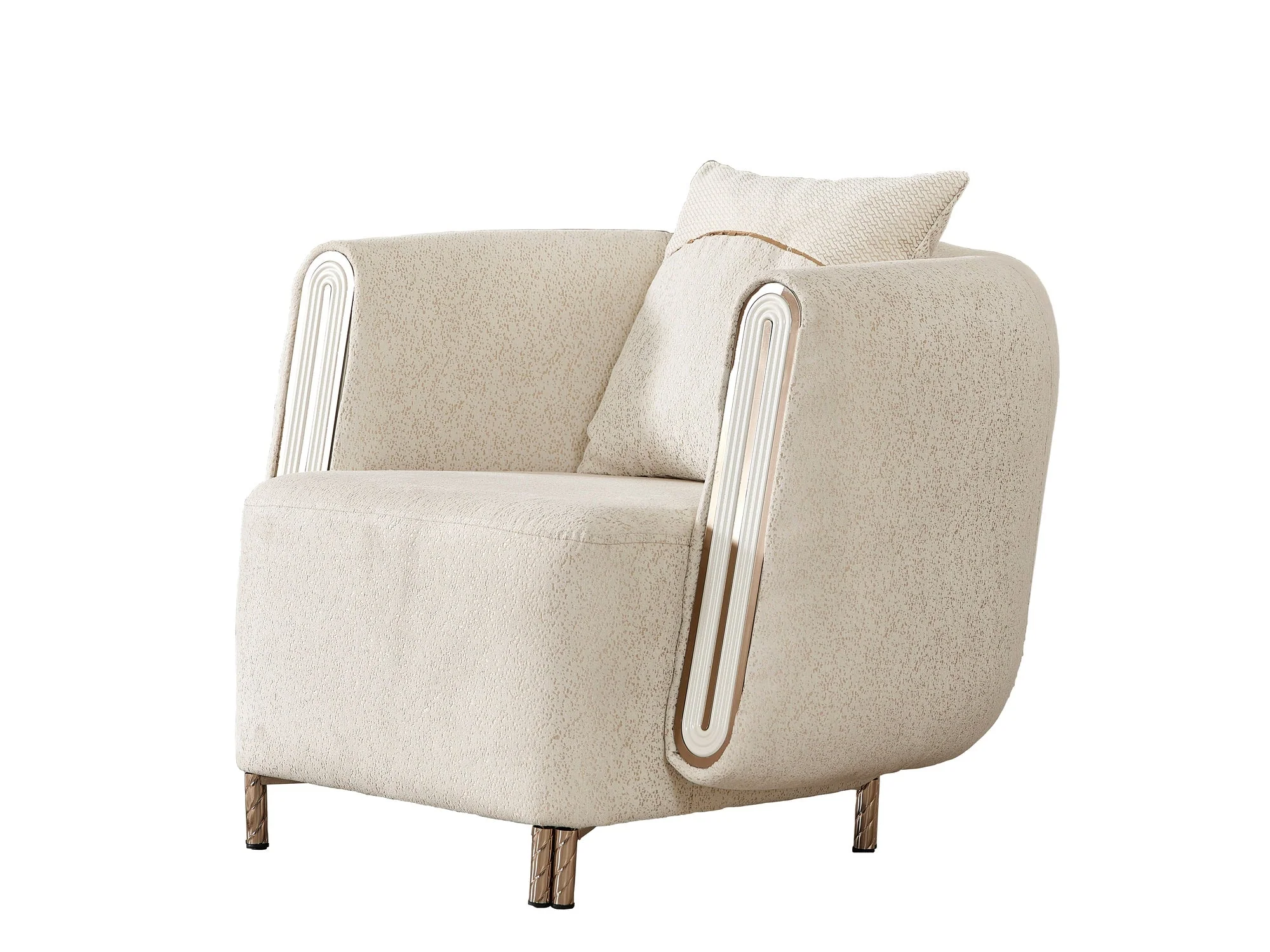 Bella Cream 3-pieces (Sofa & Loveseat & Chair) Living Room Set - Image 11