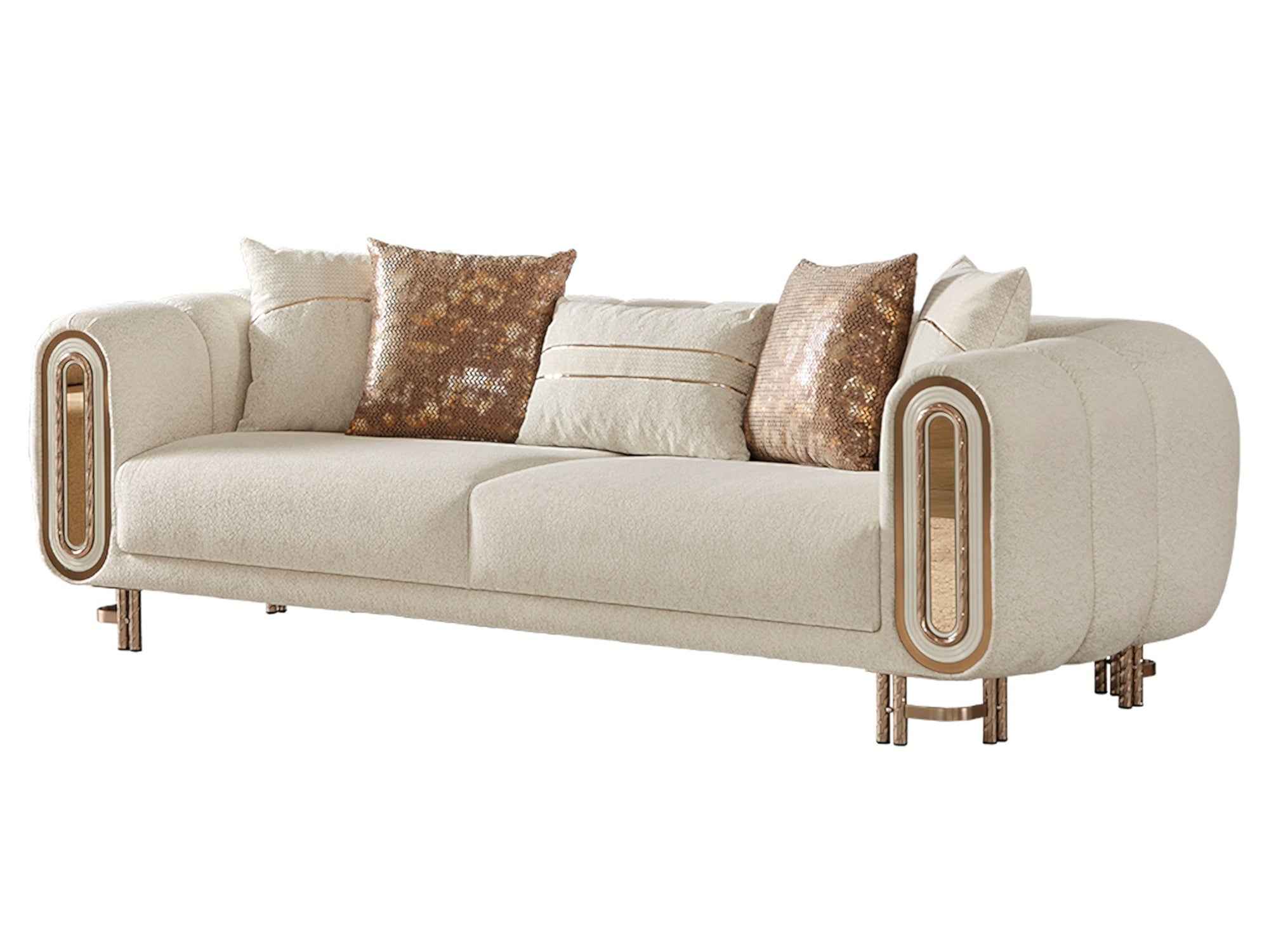 Bella Cream Stationary Sofa