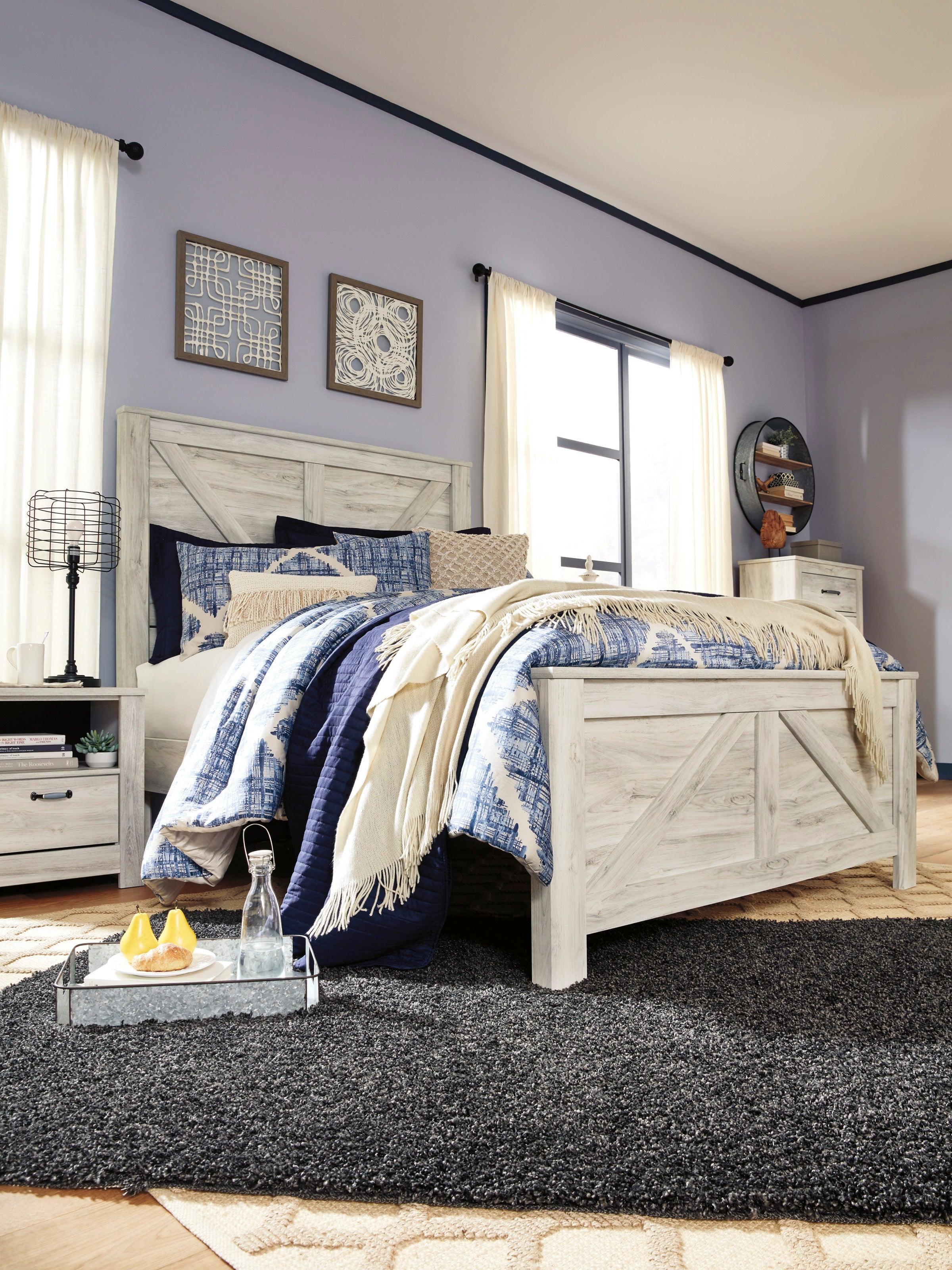 Bellaby Whitewash Crossbuck Panel Bedroom Set - Image 2