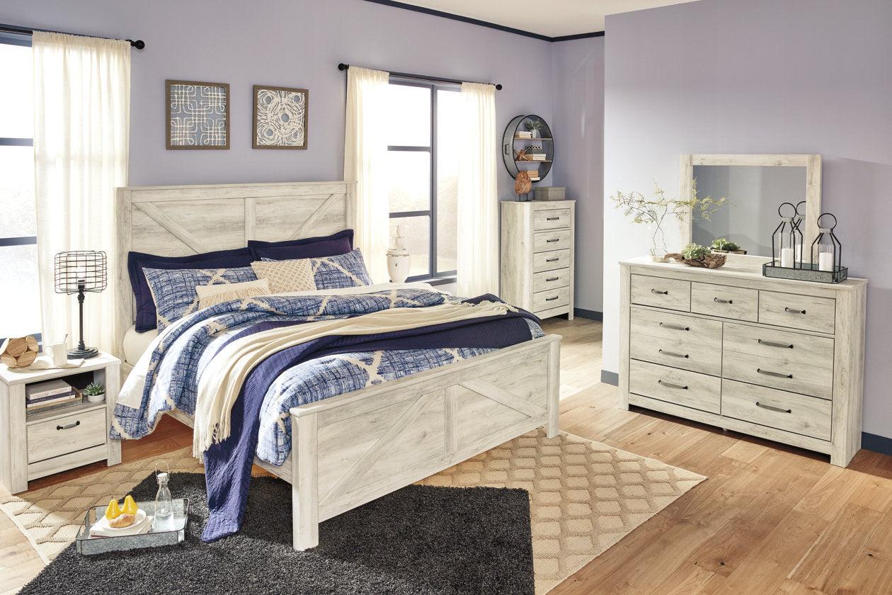 Bellaby Whitewash King Crossbuck Panel Bed - Image 3