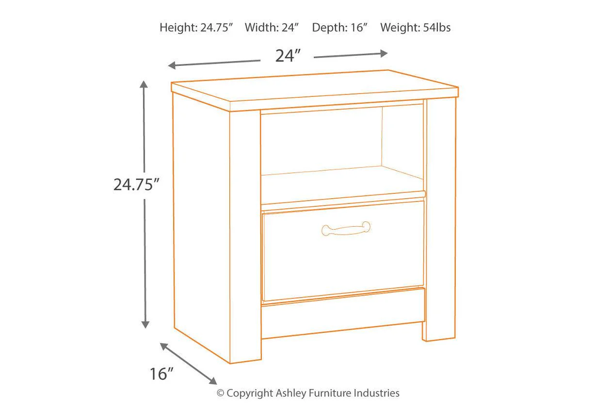 Bellaby Whitewash Nightstand - Image 3