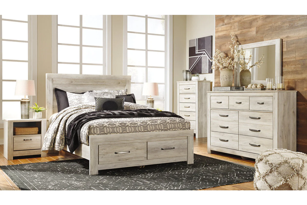 Bellaby Whitewash Queen Storage Platform Bed - Image 6