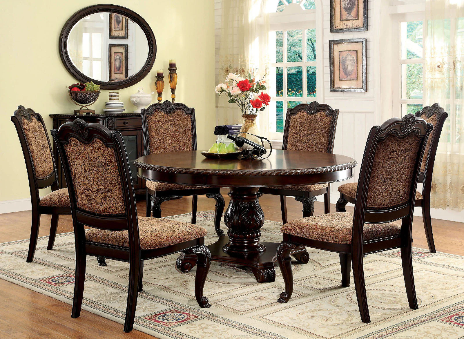 Bellagio Brown Cherry/Brown Side Chair - Image 2