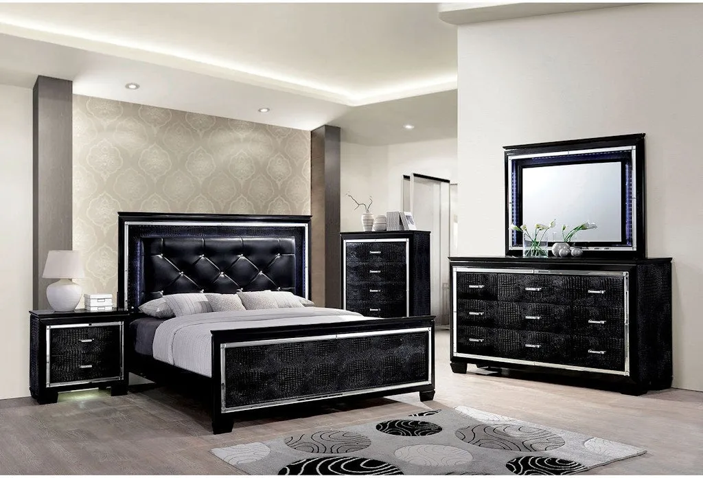 Bellanova Black 4-Piece Queen Bedroom Set
