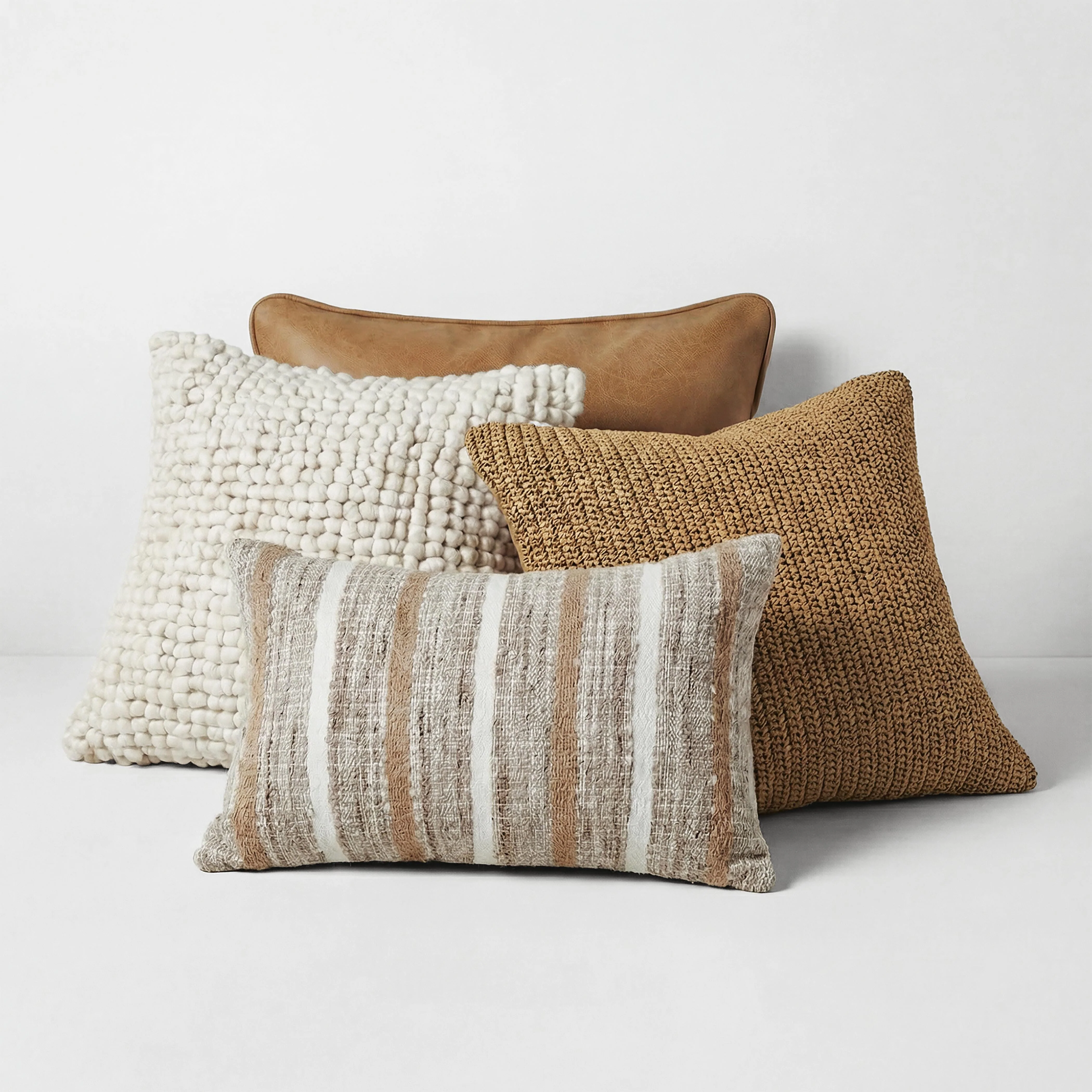 Benish Tan/Brown/White Pillow - Image 6