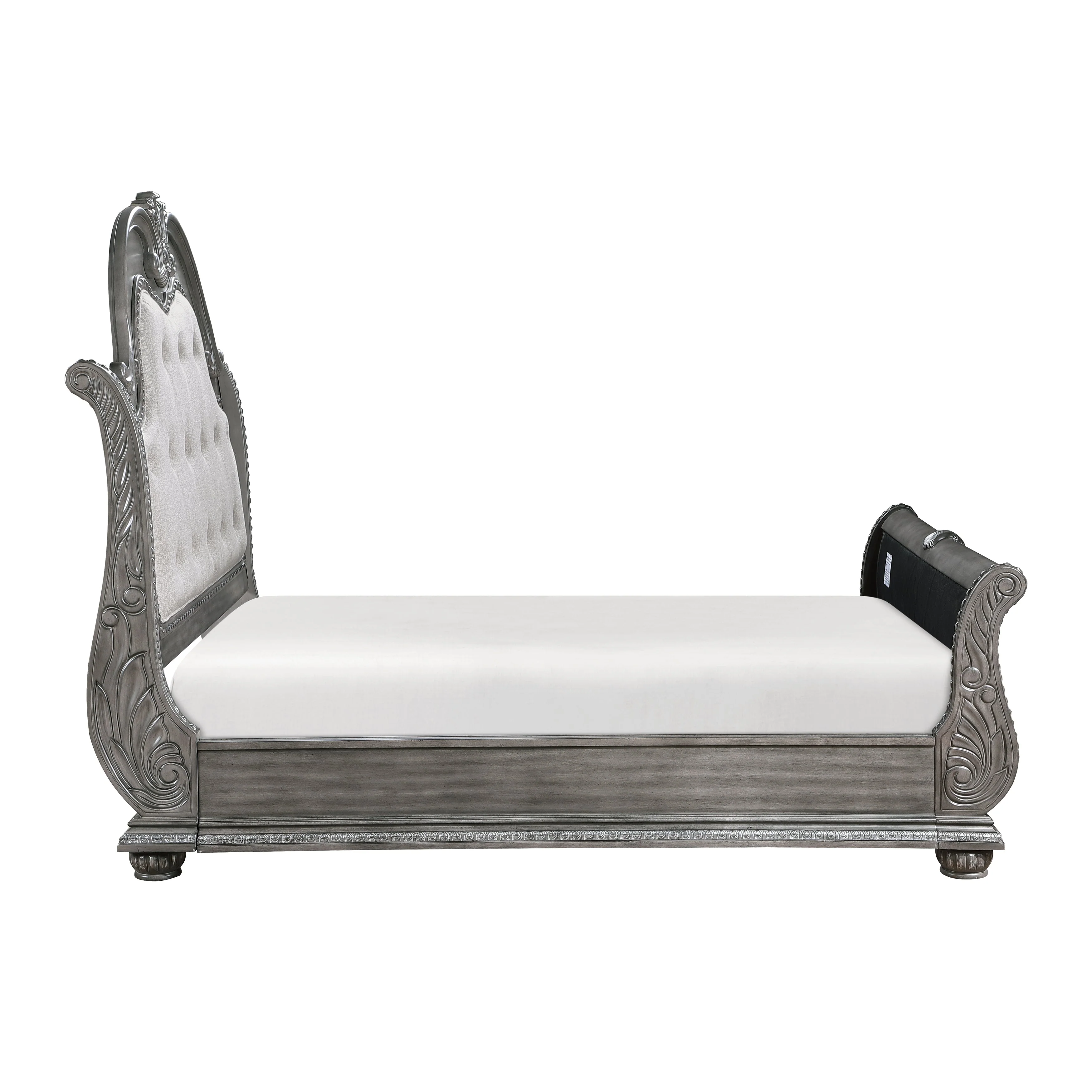 Bennington Gray Upholstered Sleigh Bedroom Set - Image 5