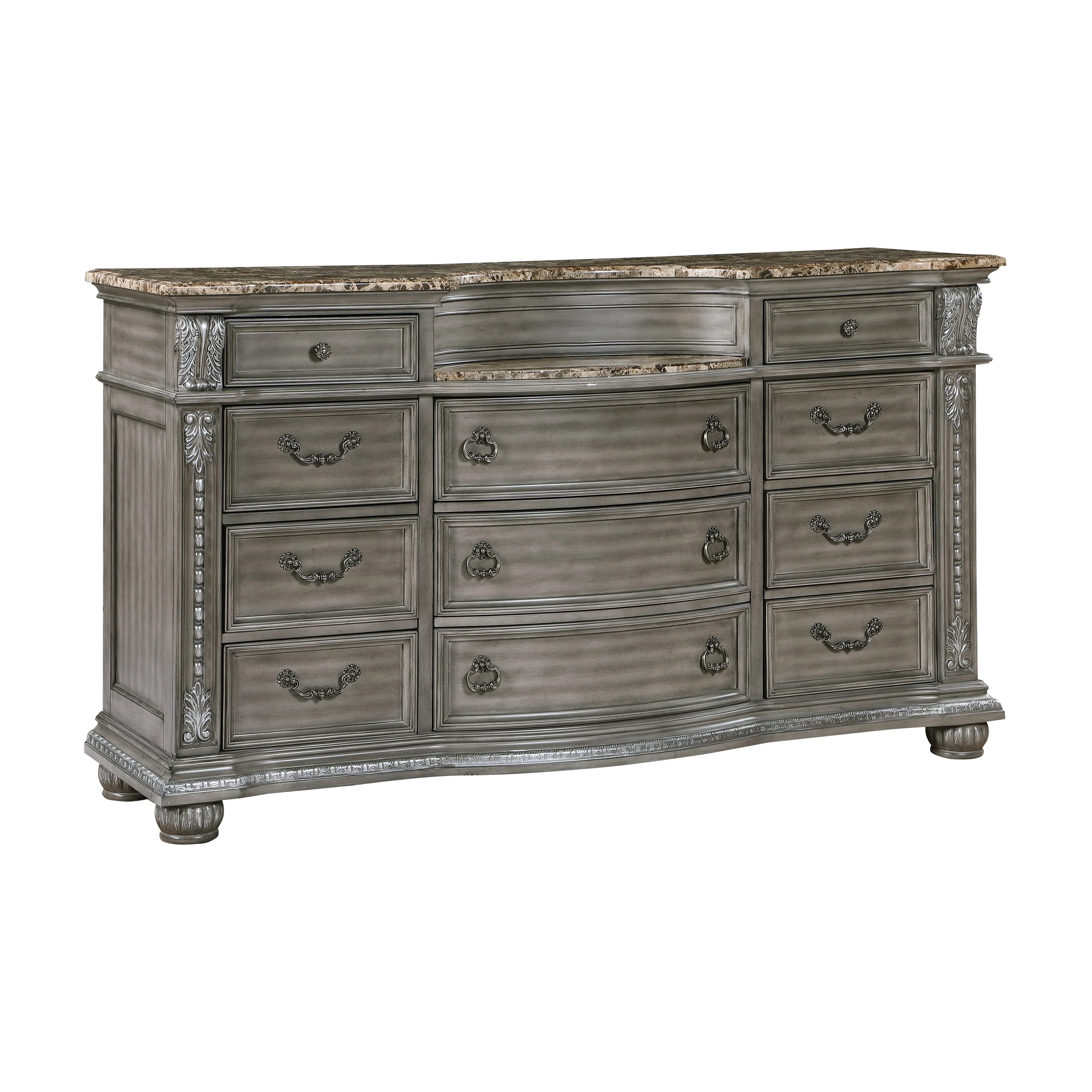 Bennington Gray Upholstered Sleigh Bedroom Set - Image 9