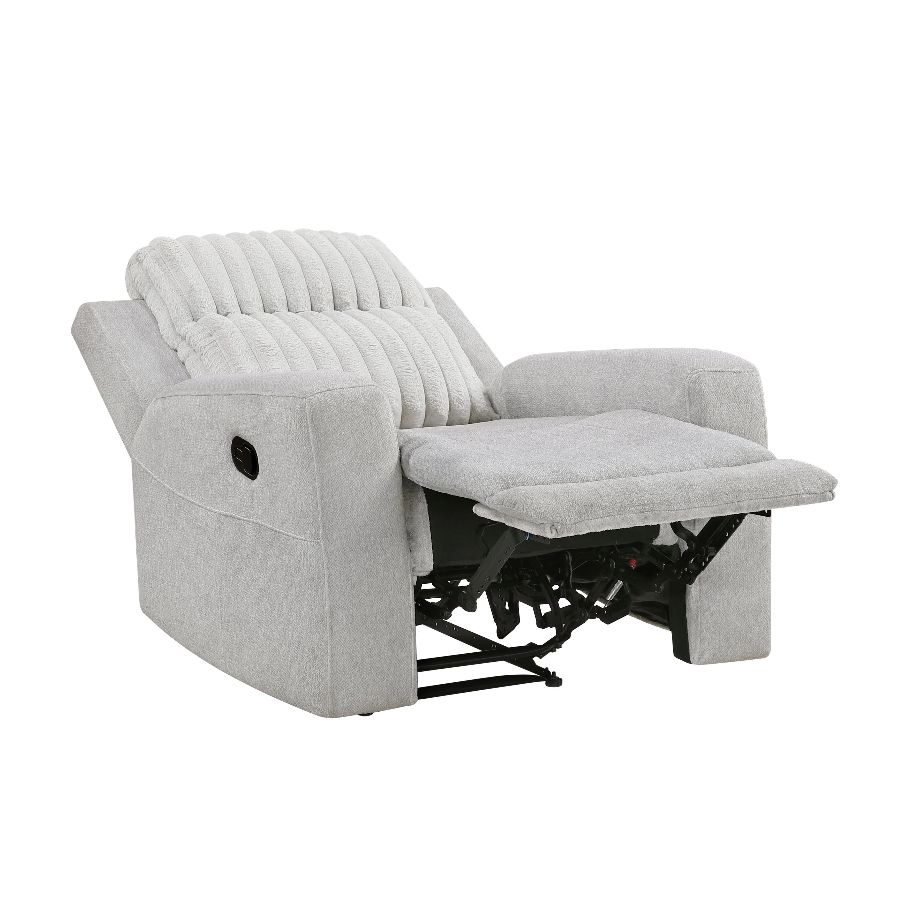 Benton Light Gray Reclining Chair - Image 7