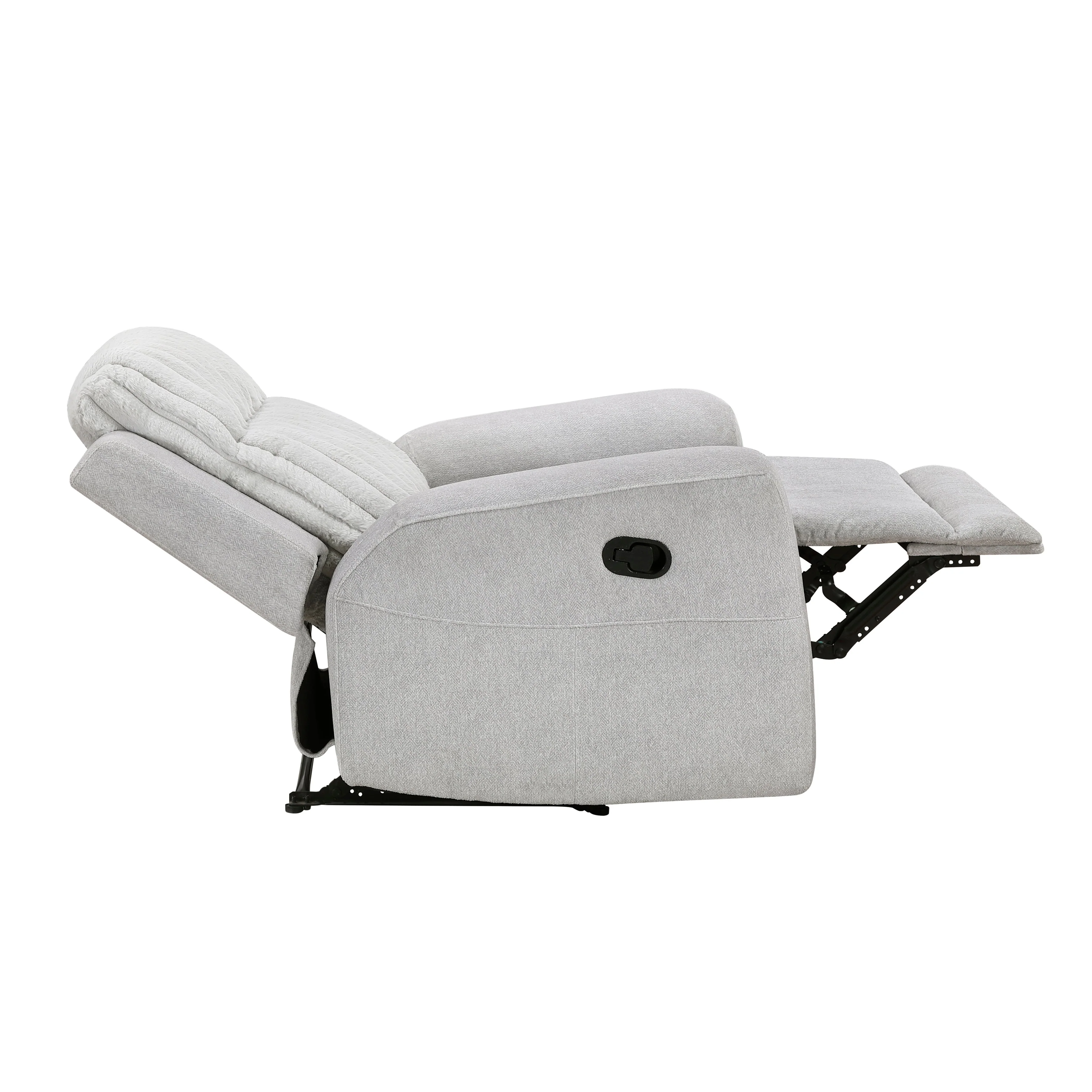 Benton Light Gray Reclining Chair - Image 9